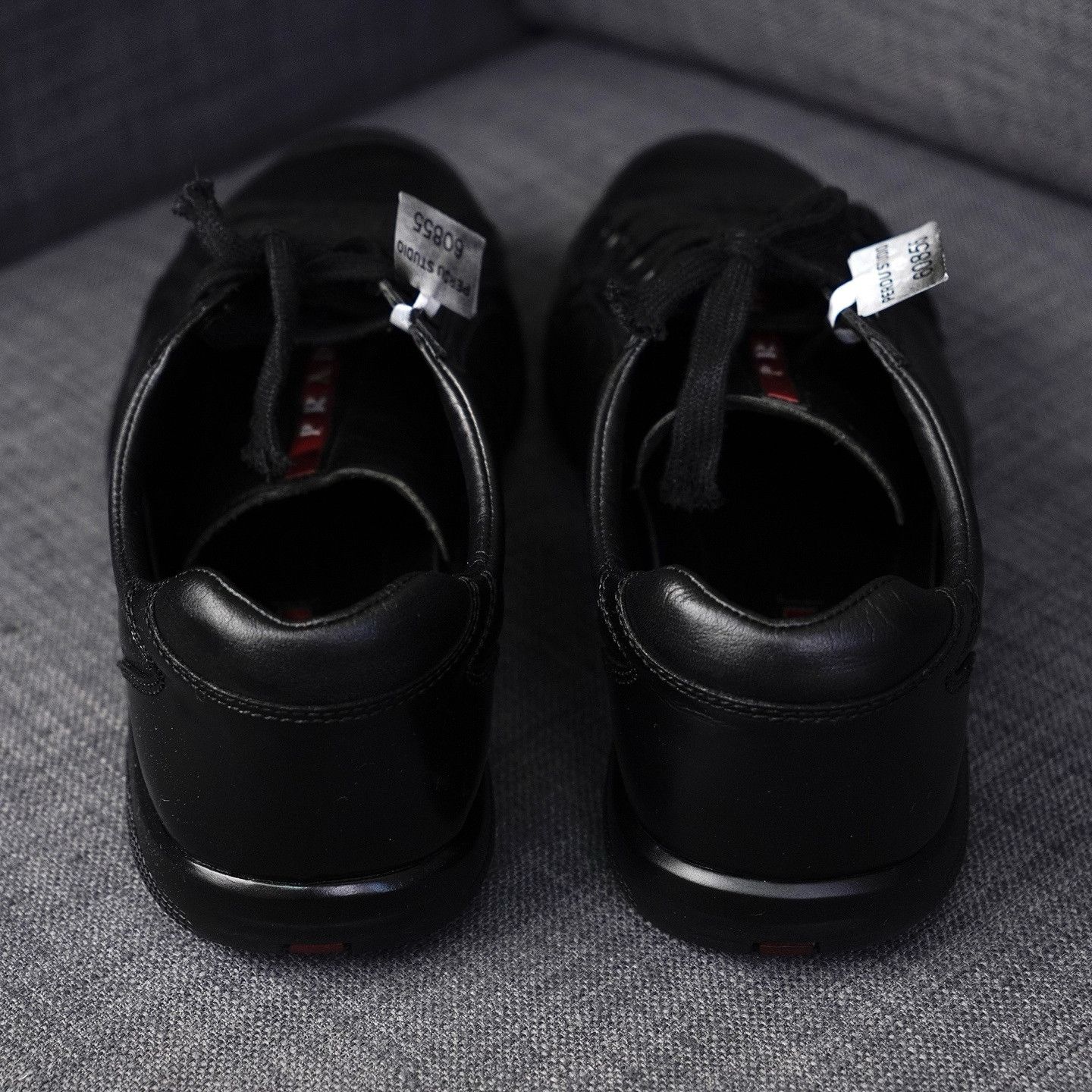 Prada Prada Leather Low-Top Sneakers Black US 7 Size US 7 / EU 40 - 3 Thumbnail