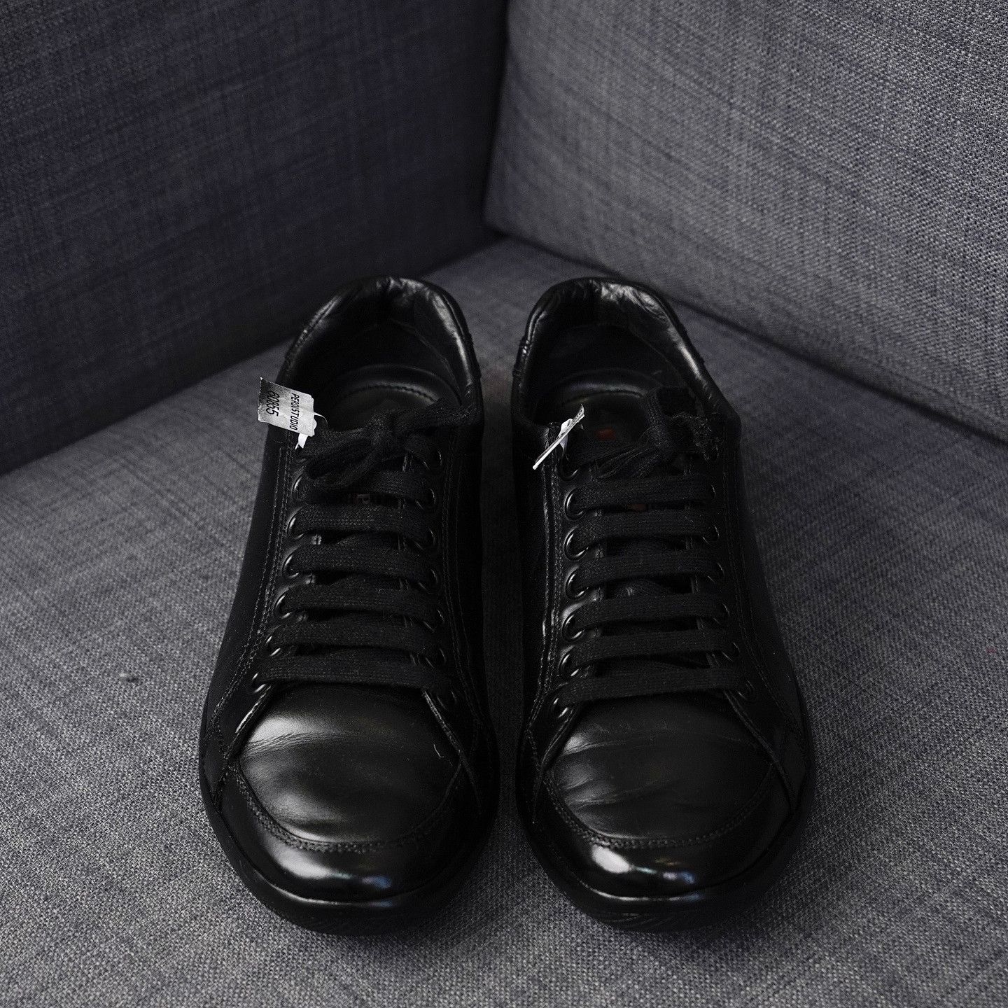 Prada Prada Leather Low-Top Sneakers Black US 7 Size US 7 / EU 40 - 2 Thumbnail