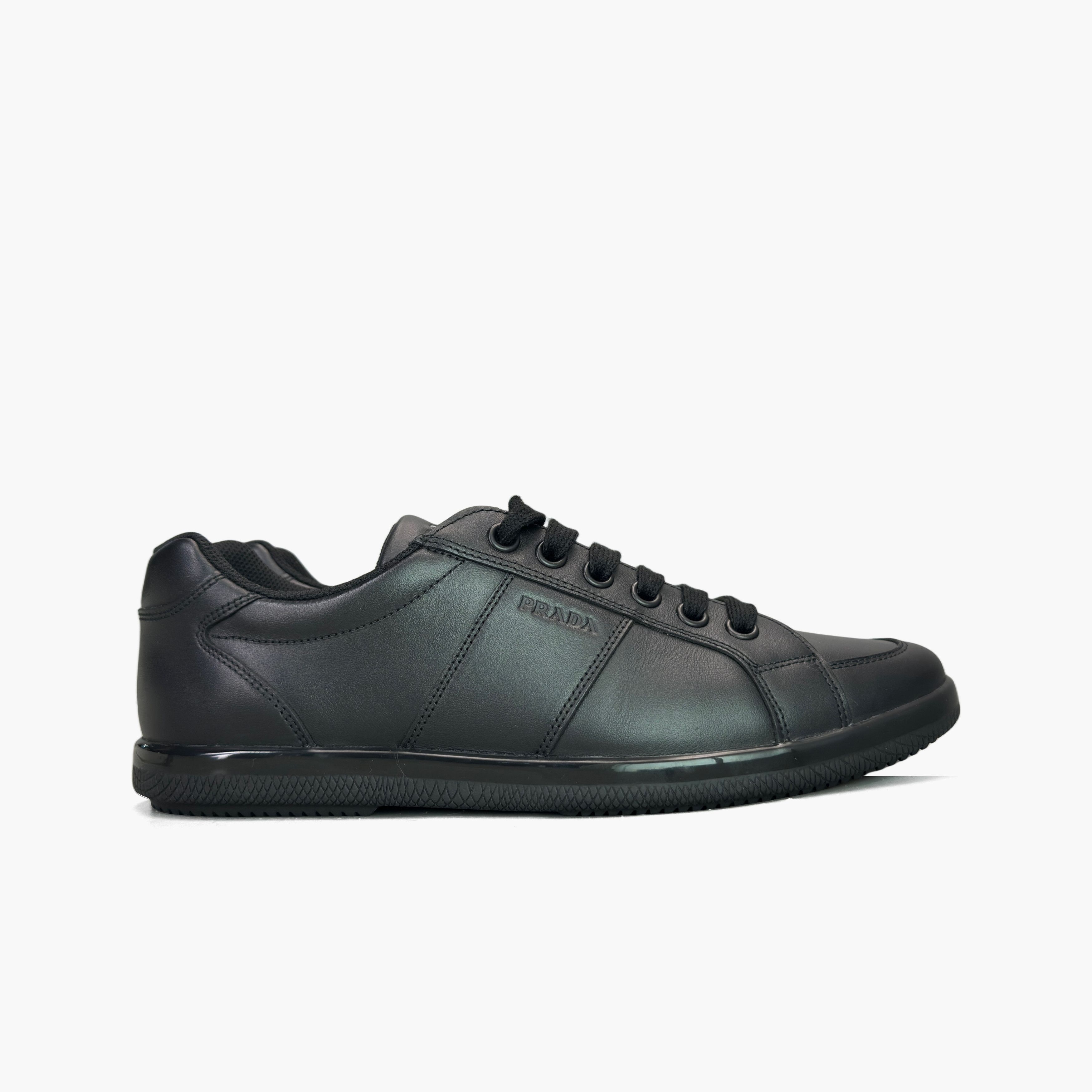 Prada Prada Logo Leather Low-Top Sneakers Size 9 Size US 9 / EU 42 - 4 Thumbnail