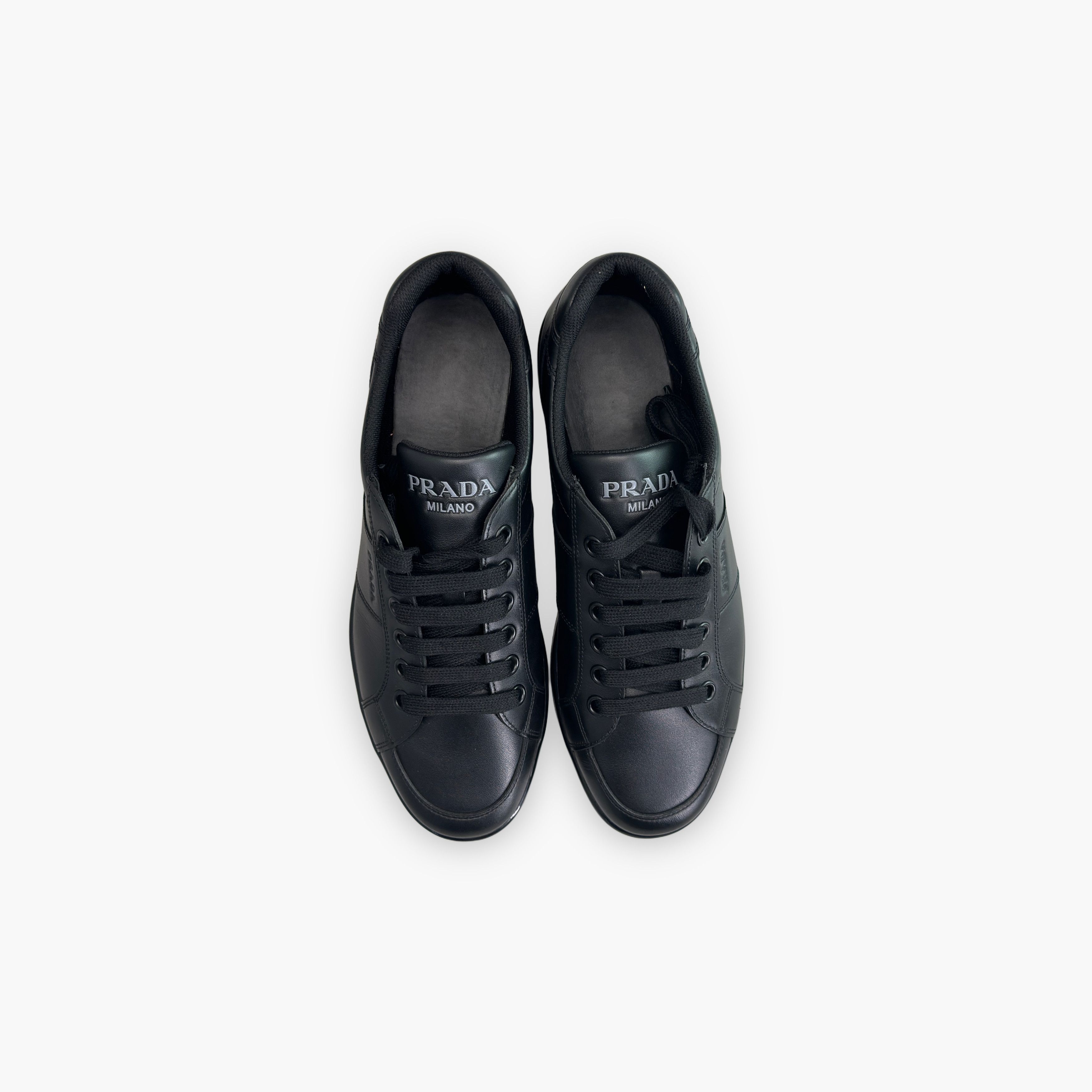 Prada Prada Logo Leather Low-Top Sneakers Size 9 Size US 9 / EU 42 - 9 Thumbnail