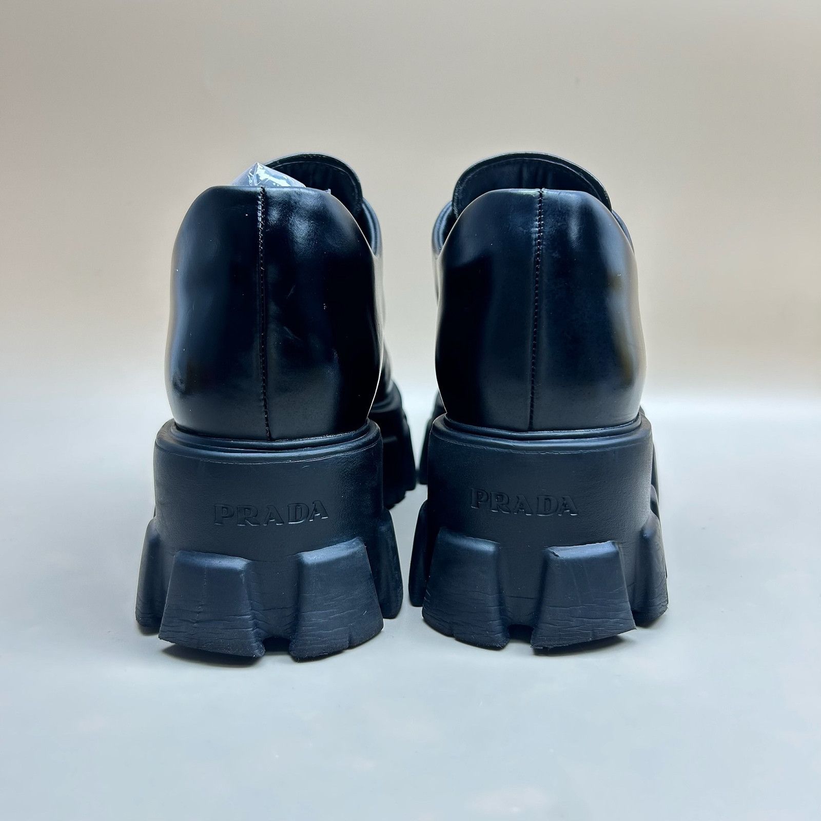Prada Prada Black Leather Platform Shoes Size 39 Size US 9 / IT 39 - 3 Thumbnail