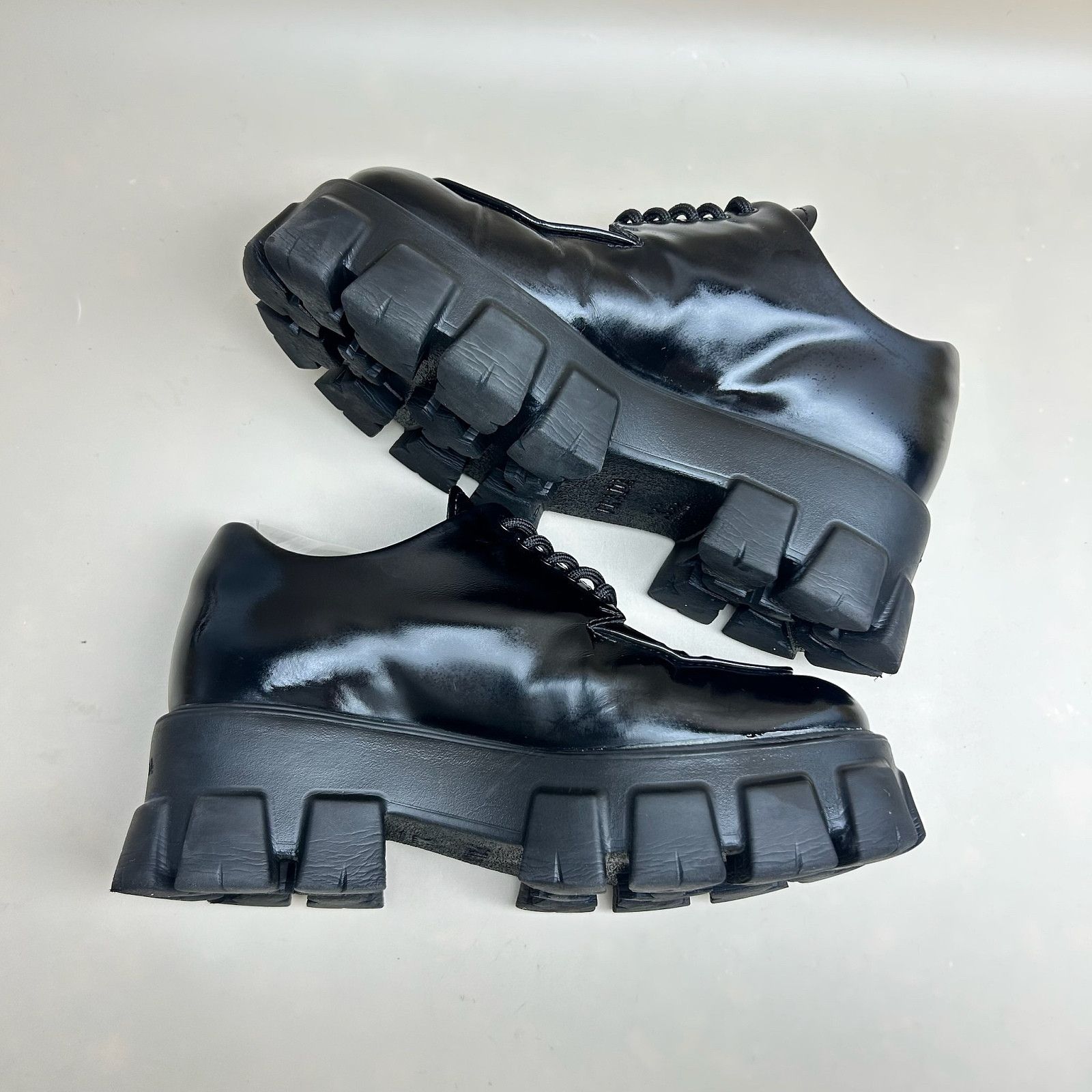 Prada Prada Black Leather Platform Shoes Size 39 Size US 9 / IT 39 - 7 Thumbnail