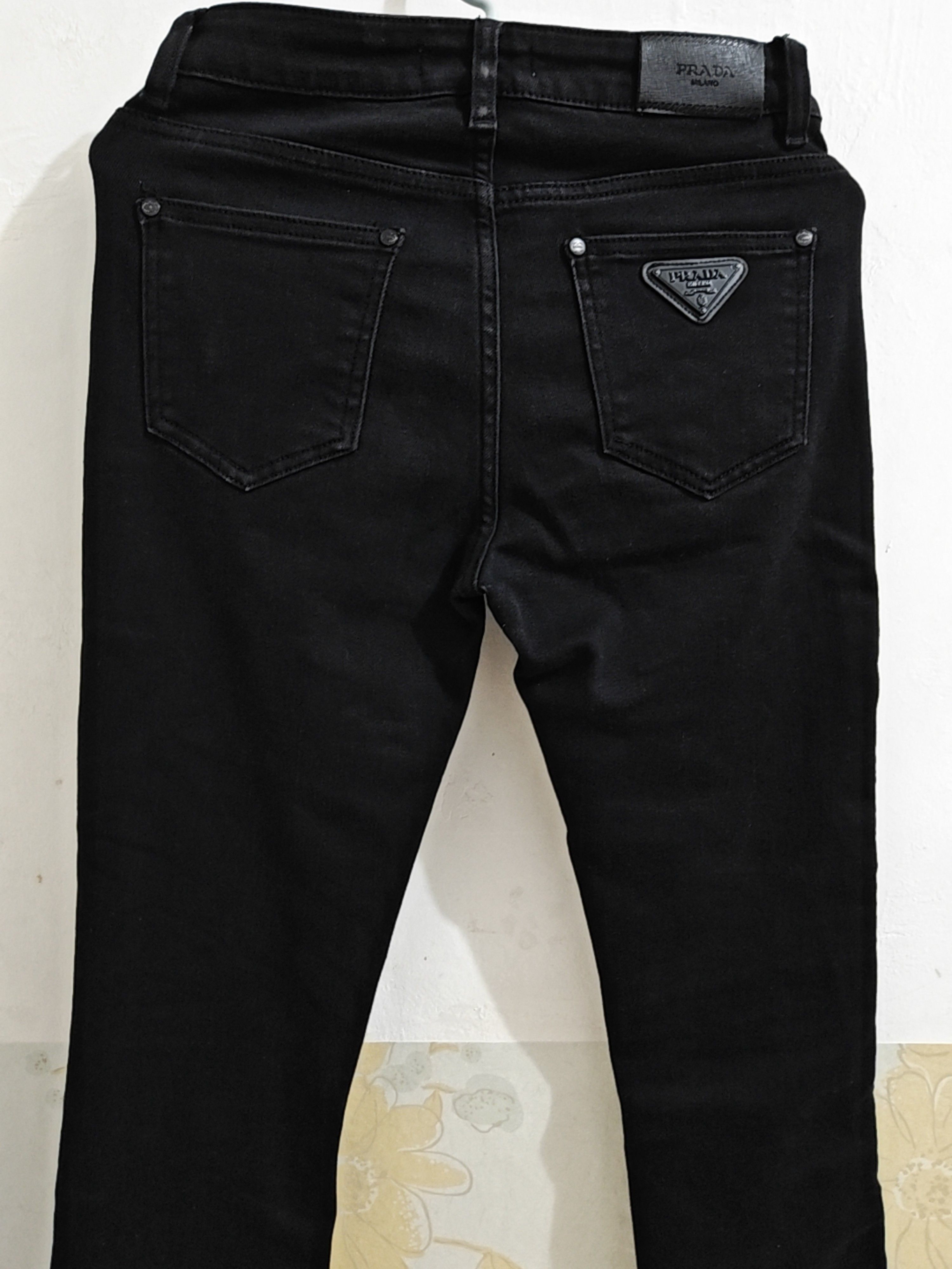 Prada Prada Black Denim Jeans Size 26 Size US 26 / EU 42 - 2 Thumbnail