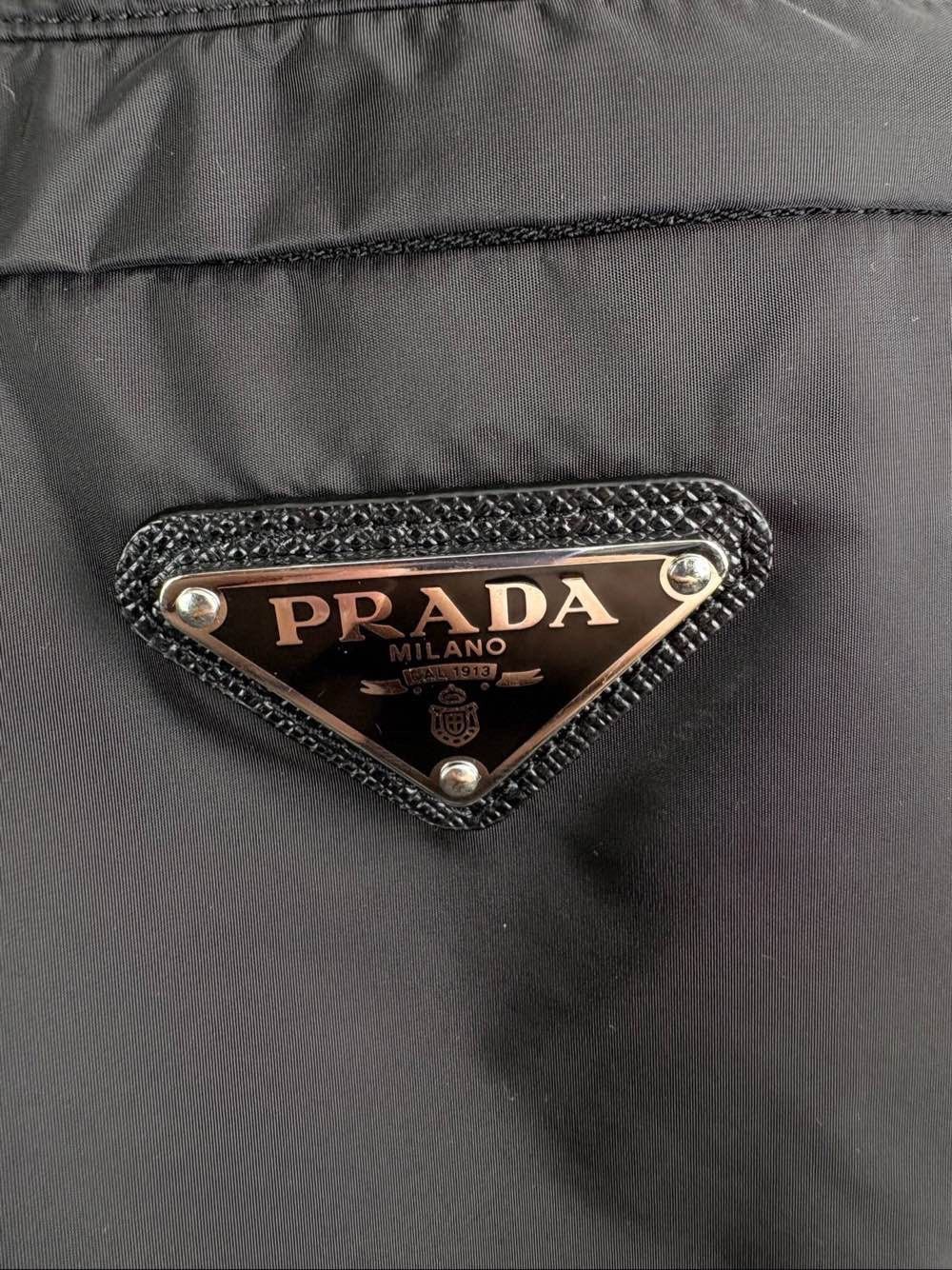 Prada Prada Logo Patch Lambskin Bomber Jacket Size S Size US S / EU 44-46 / 1 - 7 Thumbnail