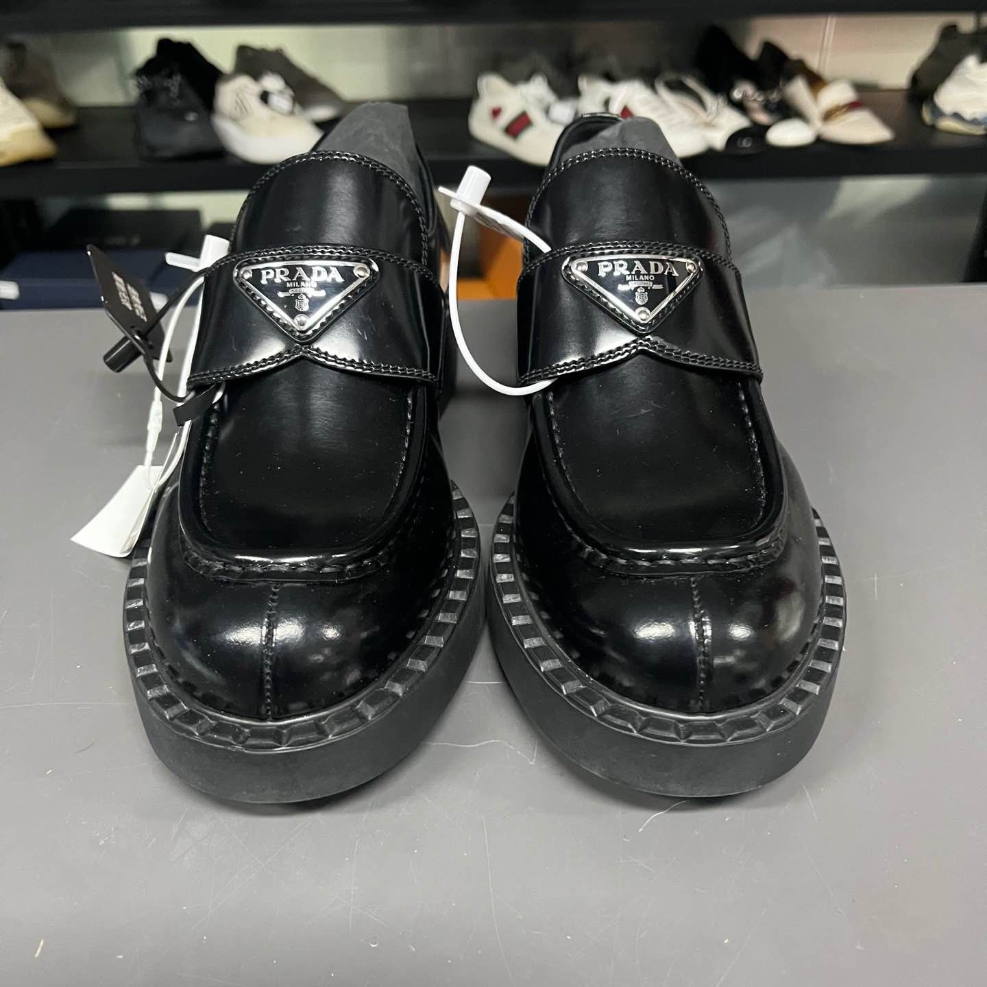 Prada Prada Leather Platform Loafers Size 39 Size US 9 / IT 39 - 2 Thumbnail