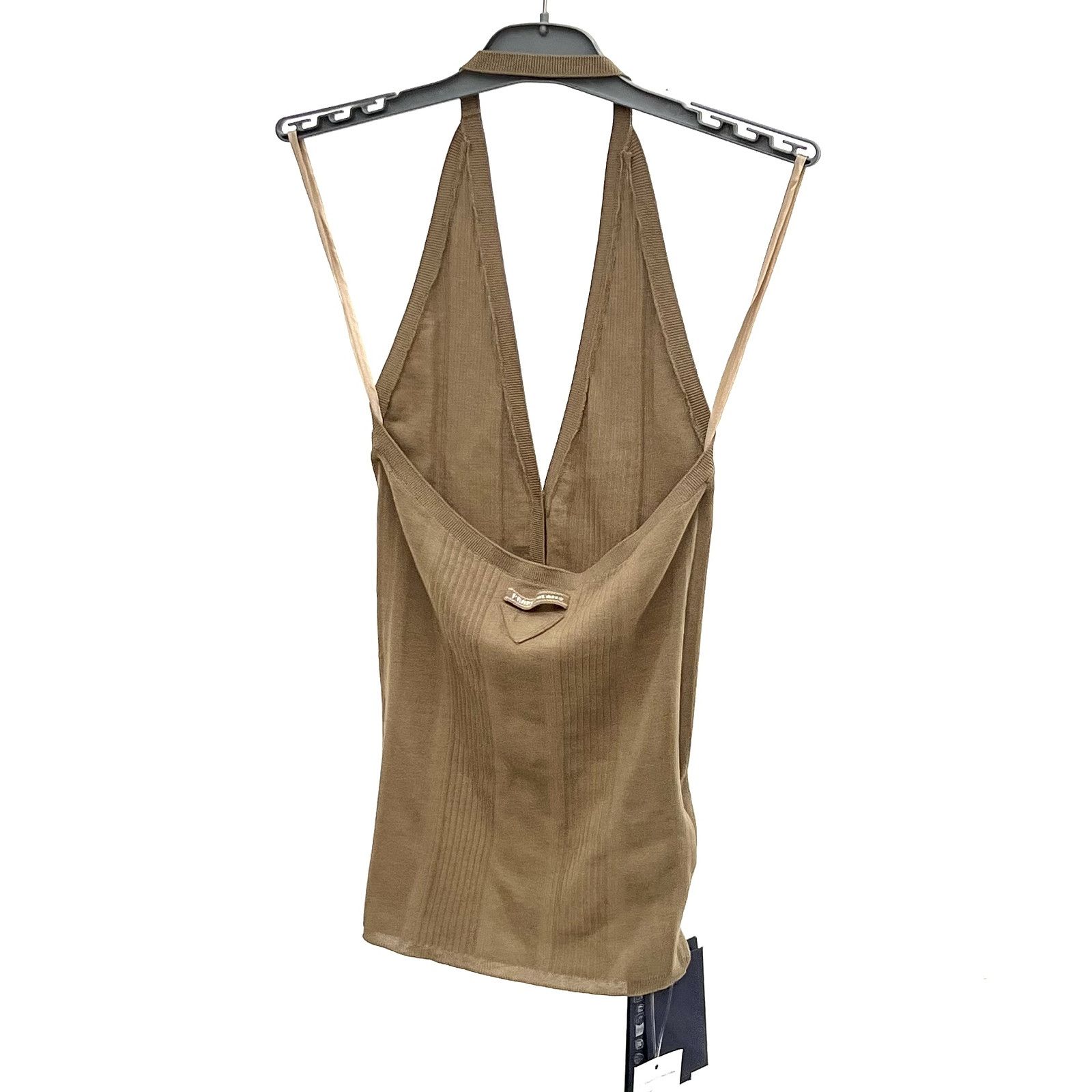 Prada Prada Ribbed Buttoned Halter Top Size 38 Size XS / US 0-2 / IT 36-38 - 2 Thumbnail