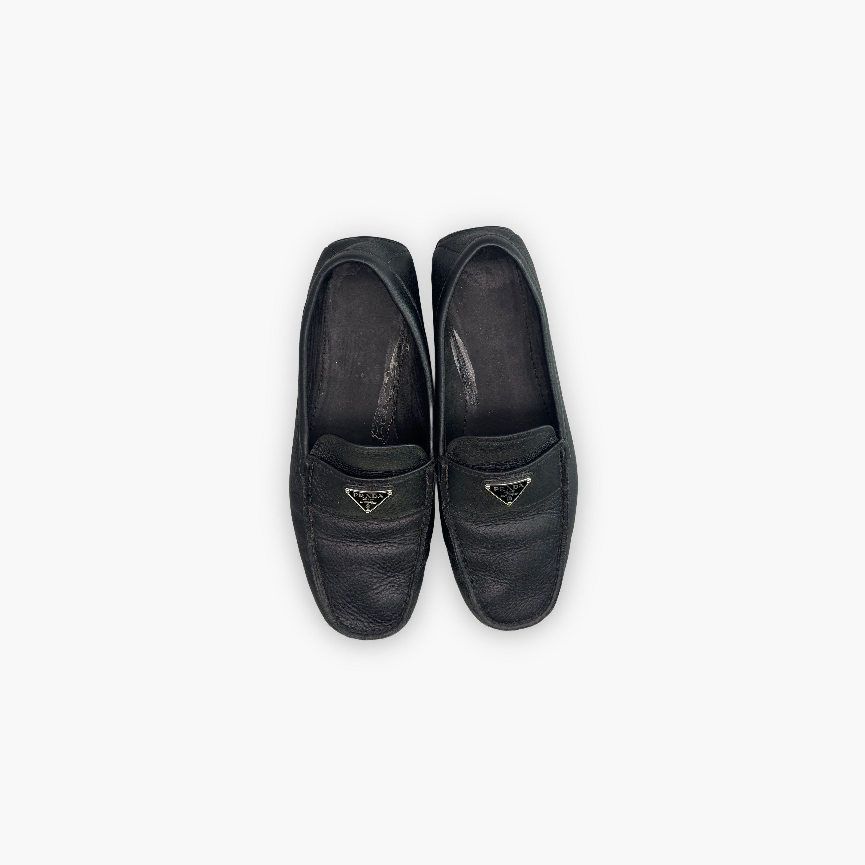 Prada PRADA Logo Leather Loafers Size 7 Size US 7 / EU 40 - 9 Thumbnail