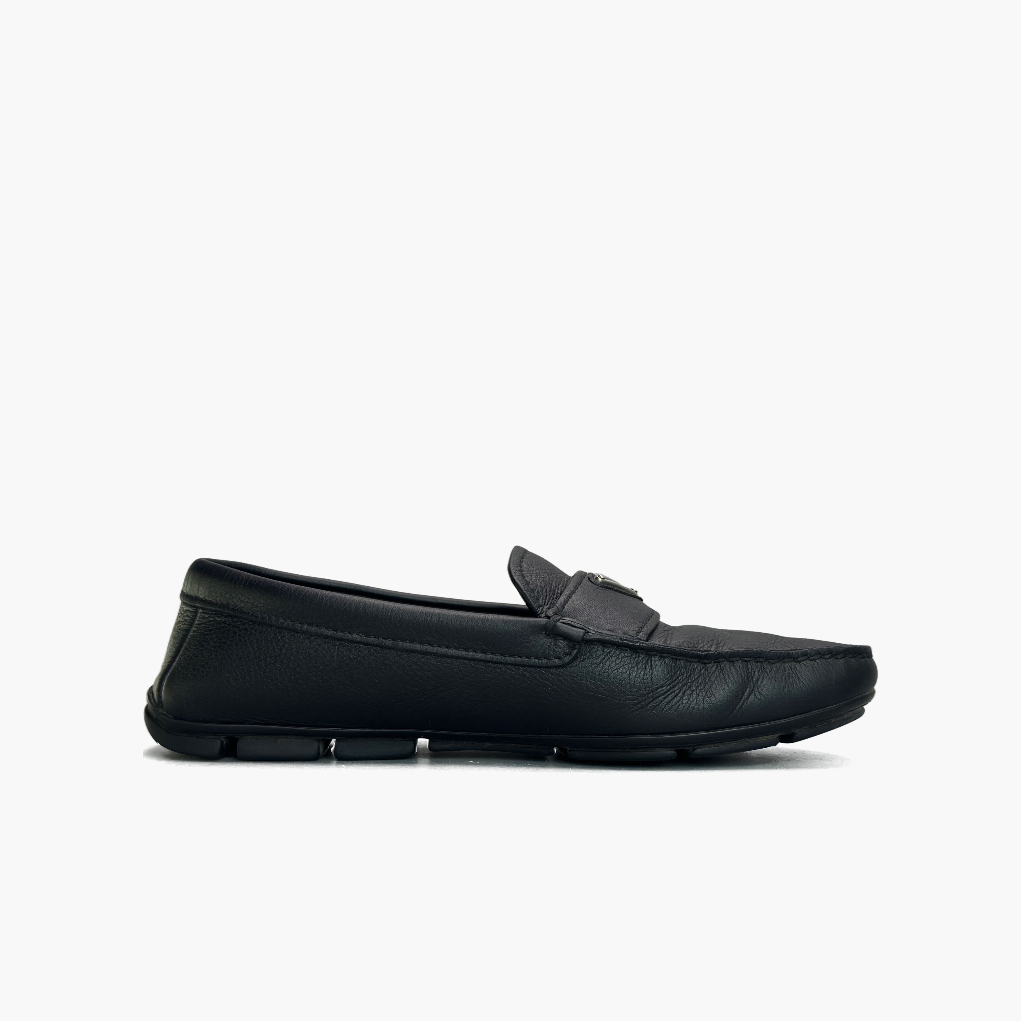 Prada PRADA Logo Leather Loafers Size 7 Size US 7 / EU 40 - 2 Thumbnail