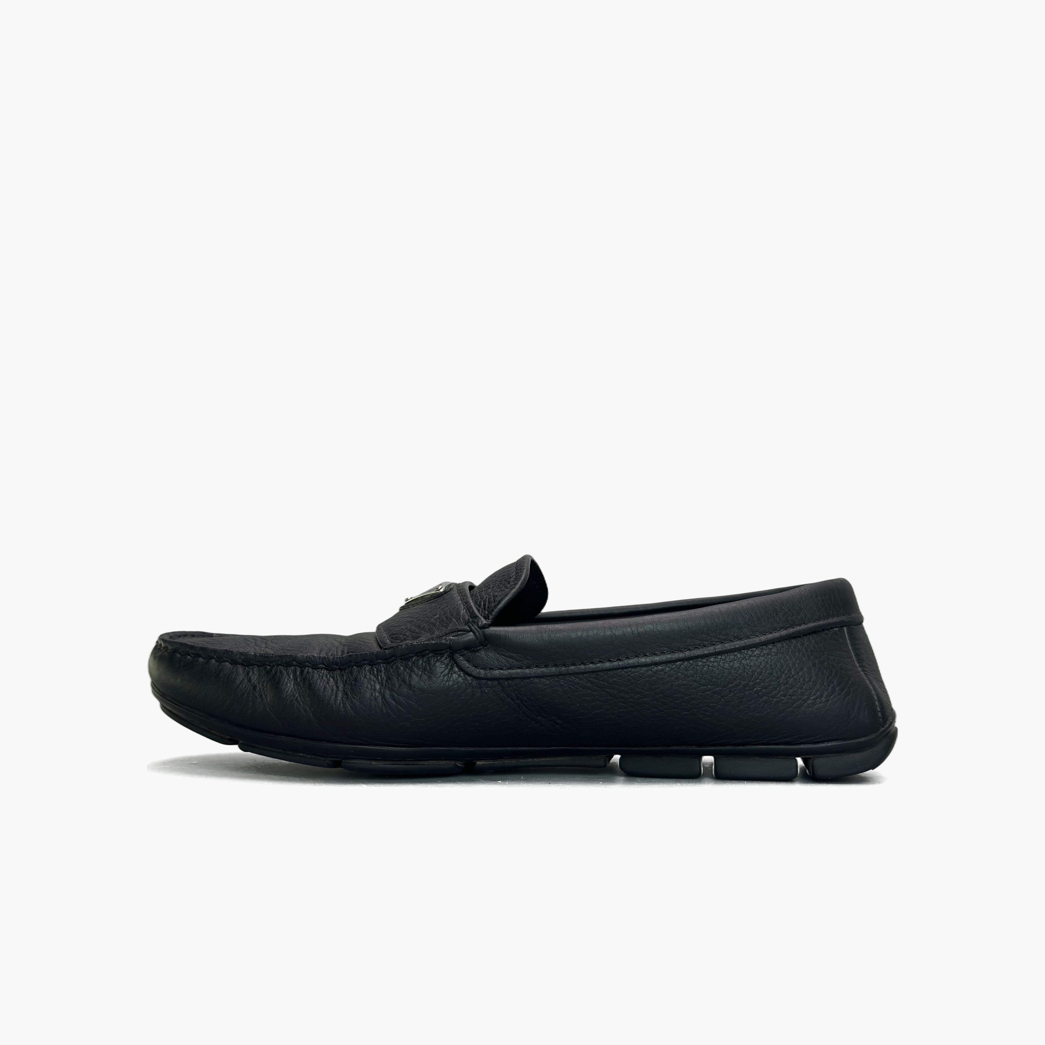 Prada PRADA Logo Leather Loafers Size 7 Size US 7 / EU 40 - 3 Thumbnail
