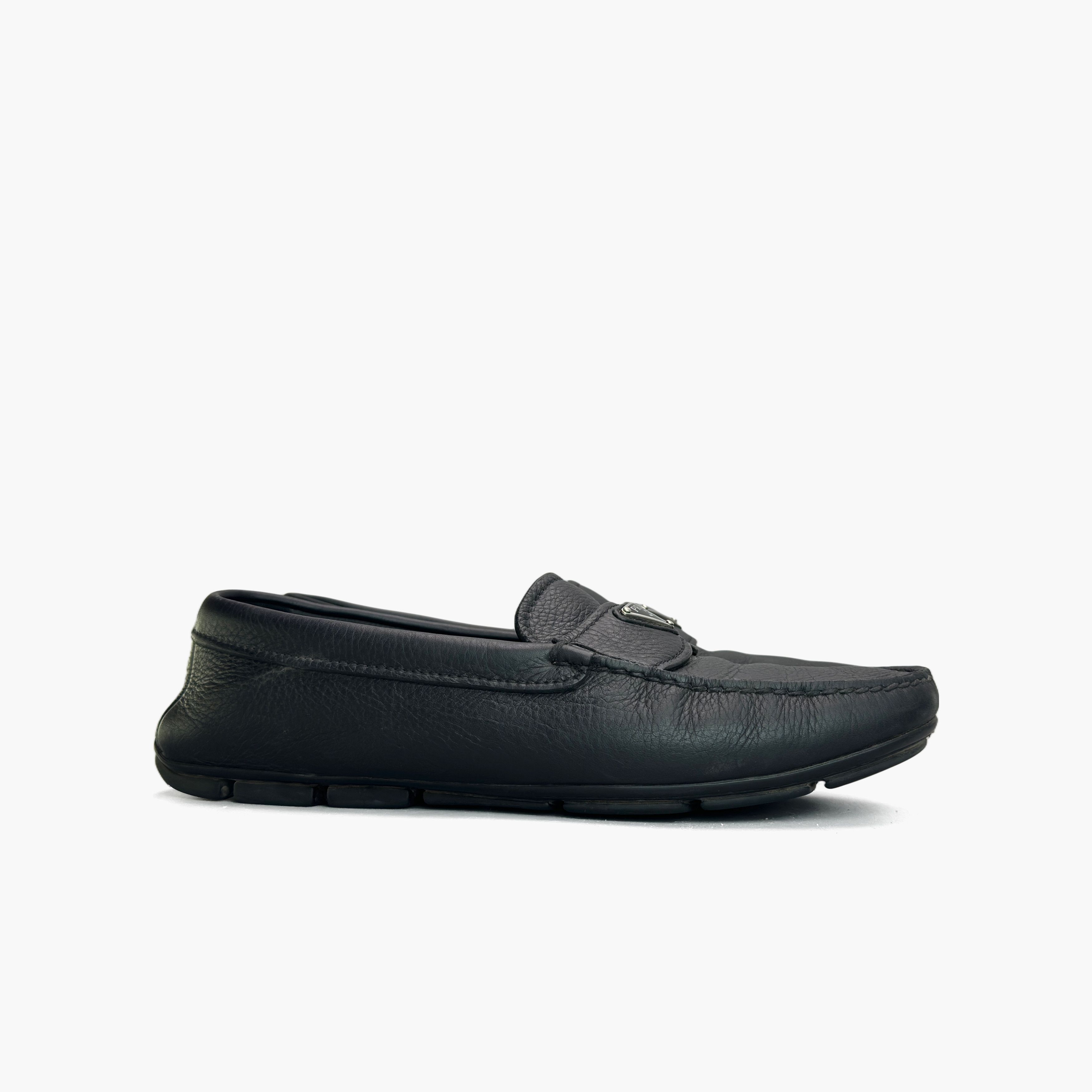 Prada PRADA Logo Leather Loafers Size 7 Size US 7 / EU 40 - 4 Thumbnail