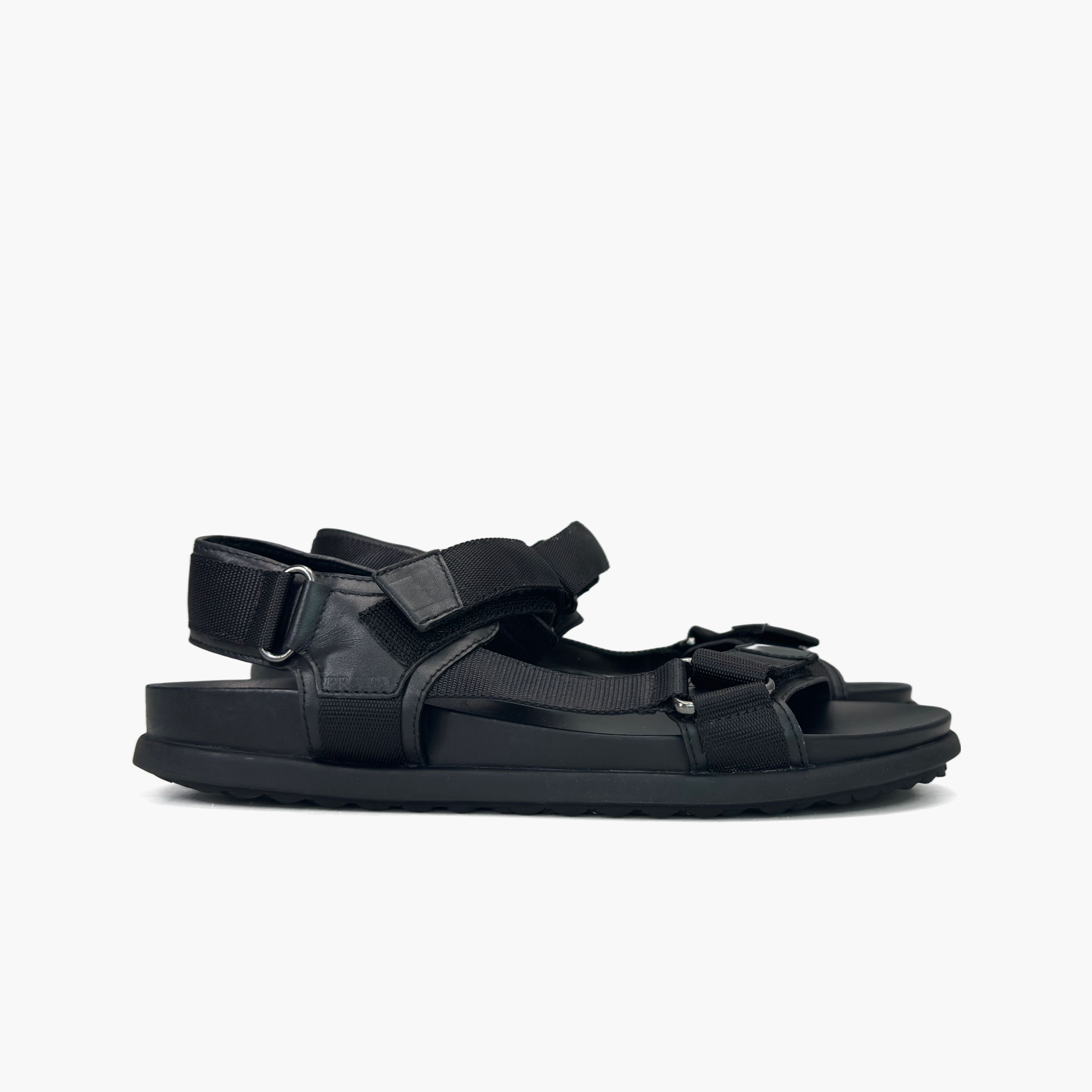 Prada Prada Black Technical Fabric Sandals Size 8 Size US 8 / EU 41 - 4 Thumbnail