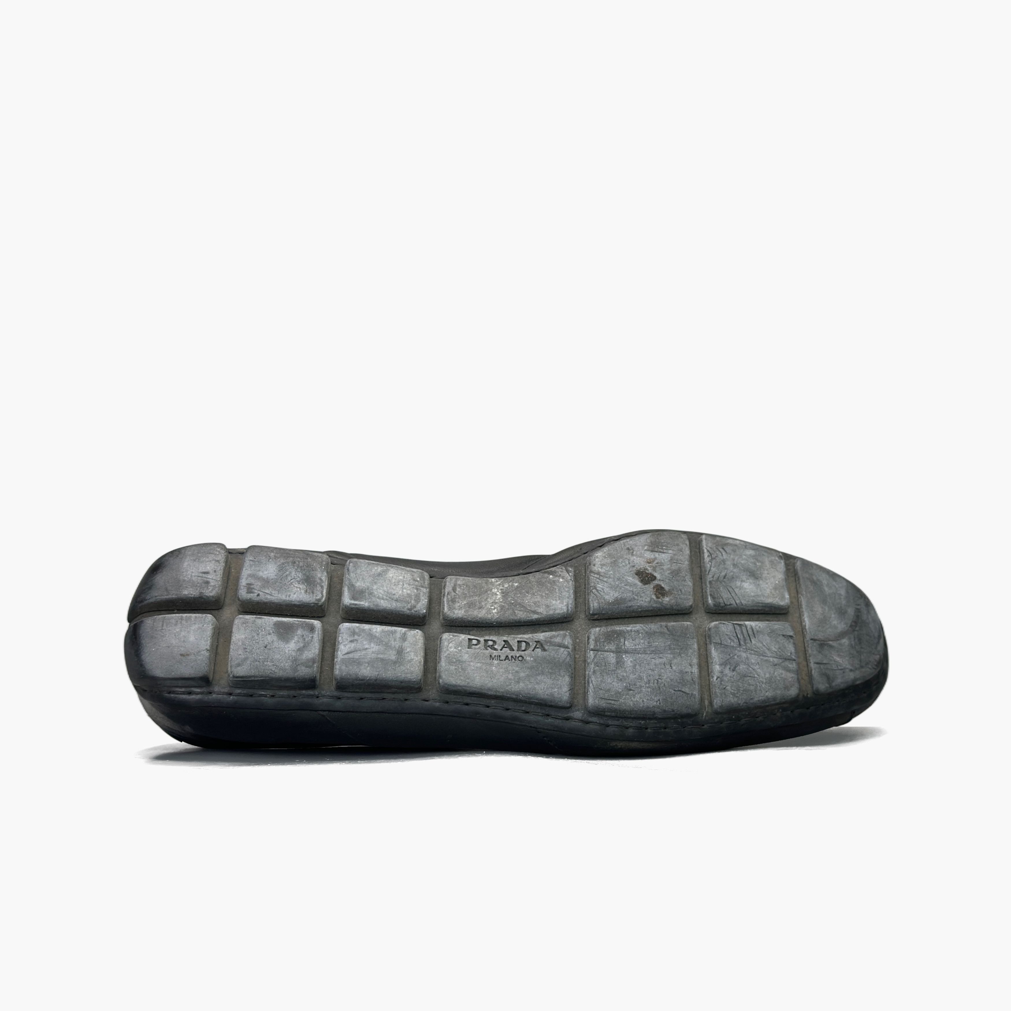 Prada Prada Black Leather Low-Top Sneakers Size 8.5 Size US 8.5 / EU 41-42 - 7 Thumbnail