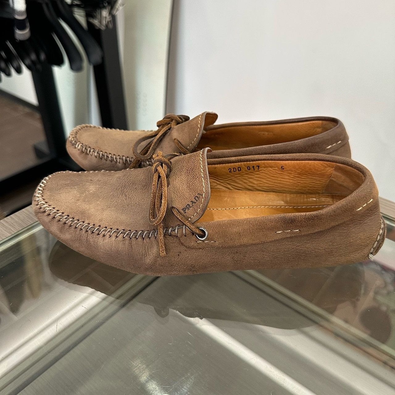 Prada Prada Brown Suede Loafers Size 6 Size US 6 / EU 39 - 7 Thumbnail