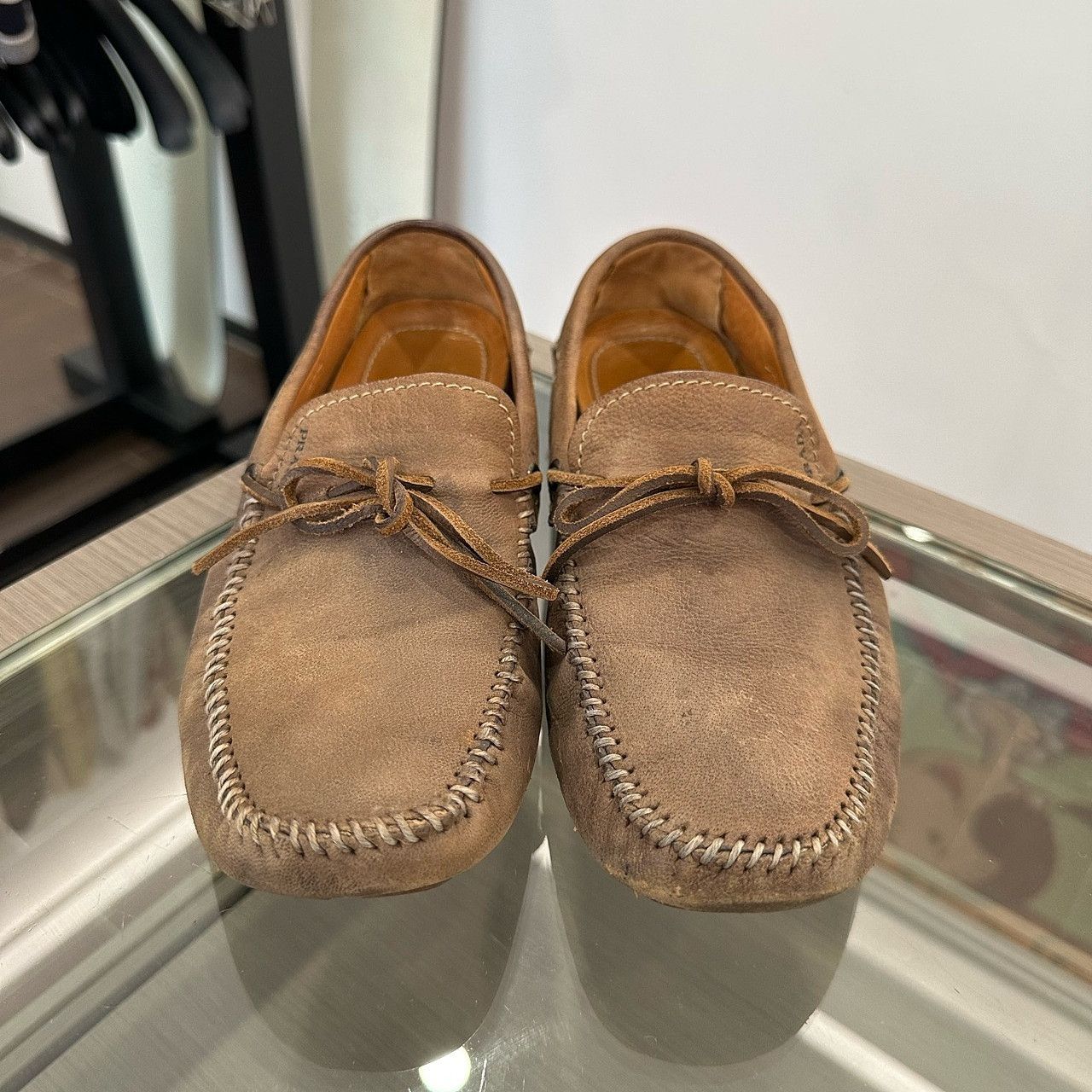 Prada Prada Brown Suede Loafers Size 6 Size US 6 / EU 39 - 2 Thumbnail