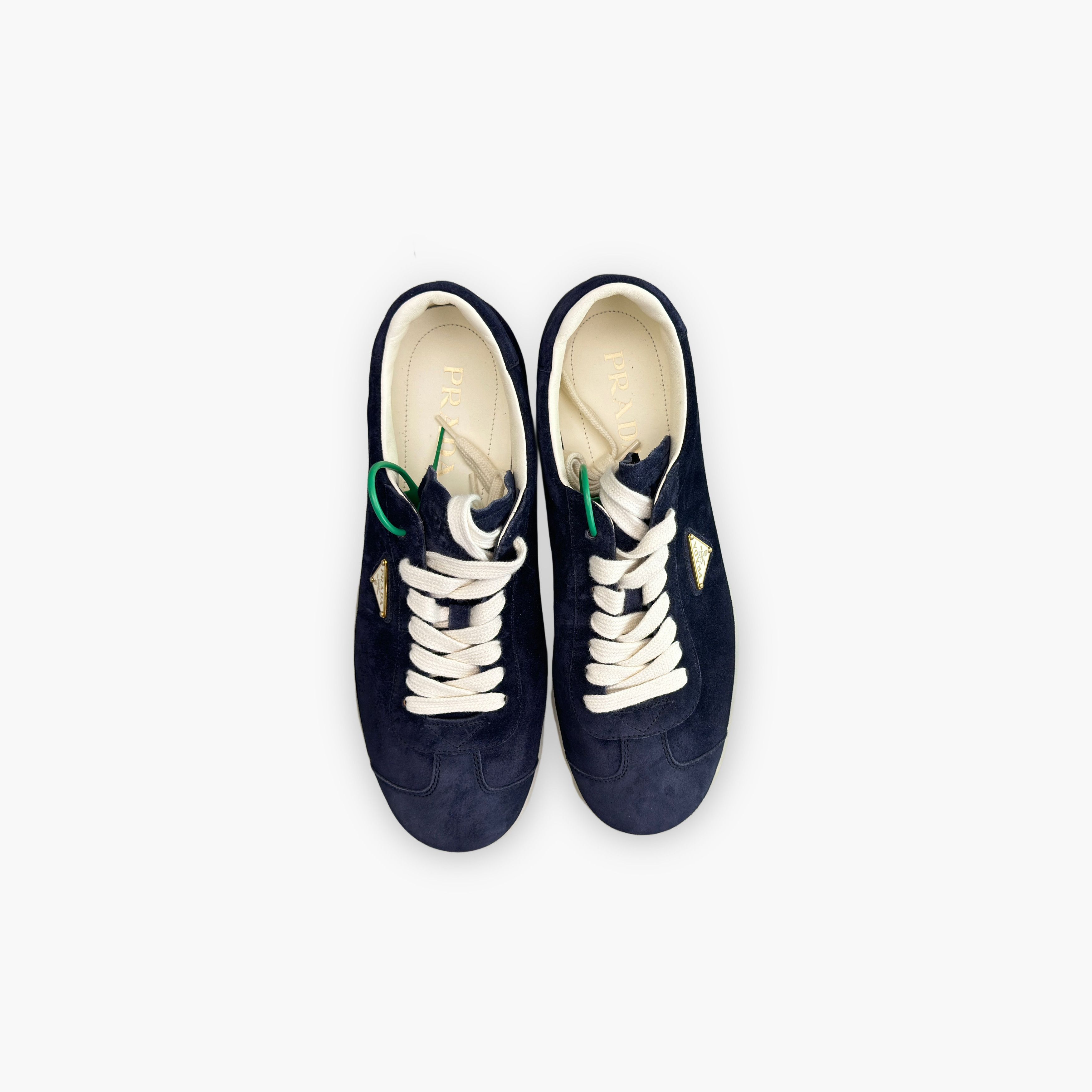 Prada Prada Suede Triangle Logo Low-Top Sneakers Size 9 Size US 9 / EU 42 - 9 Thumbnail