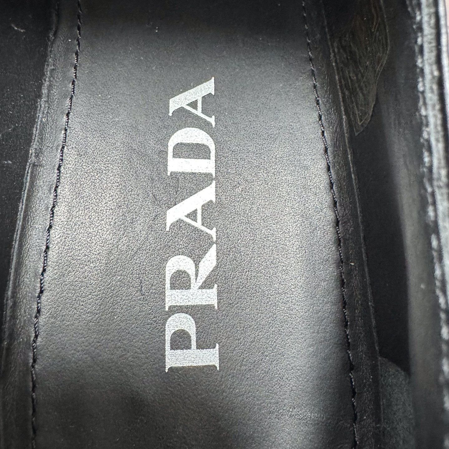 Prada Prada Logo Plaque Leather Platforms Size 38.5 Size US 8.5 / IT 38.5 - 9 Thumbnail