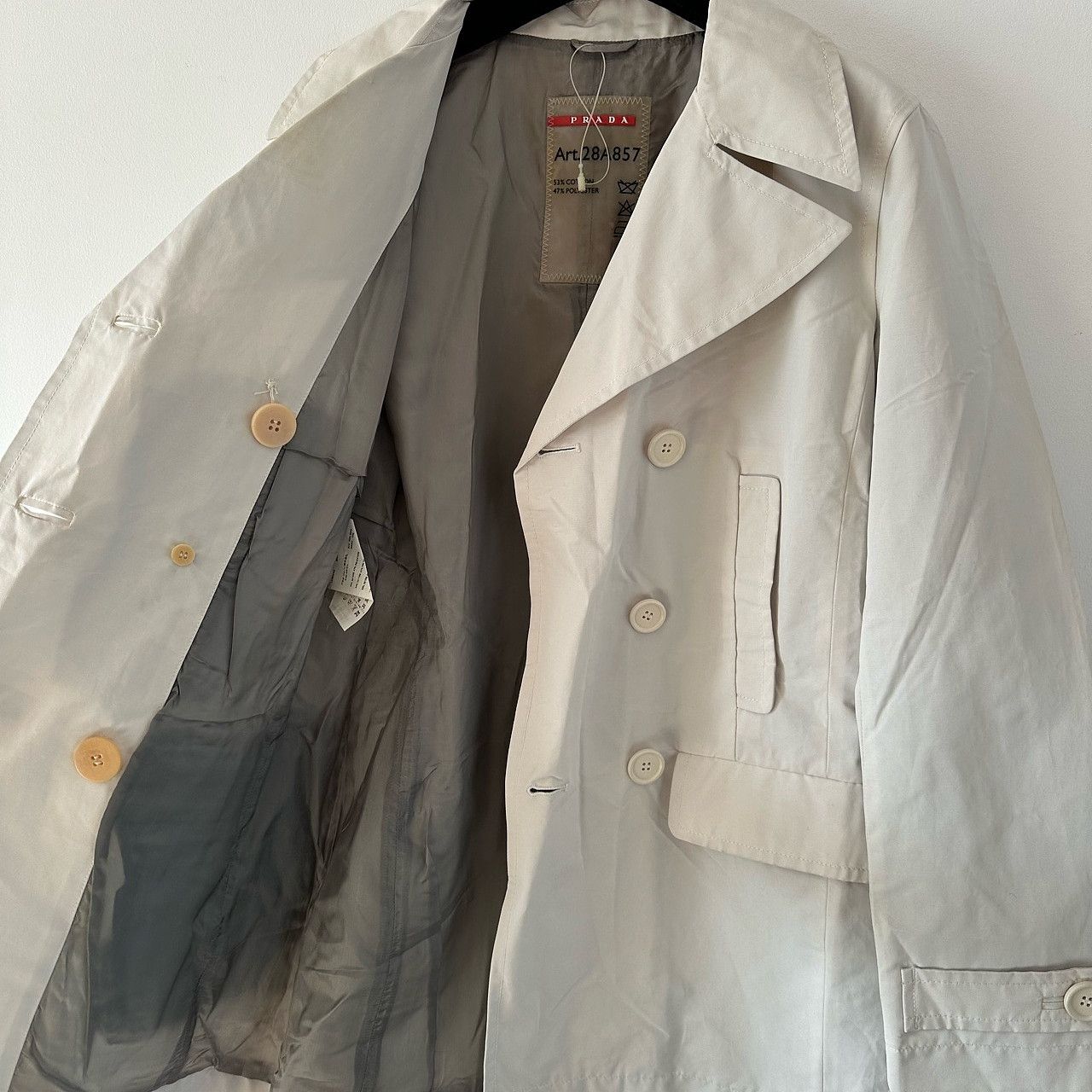 Prada Prada Double Breasted Cotton Blend Jacket Size 44 Size M / US 6-8 / IT 42-44 - 5 Thumbnail