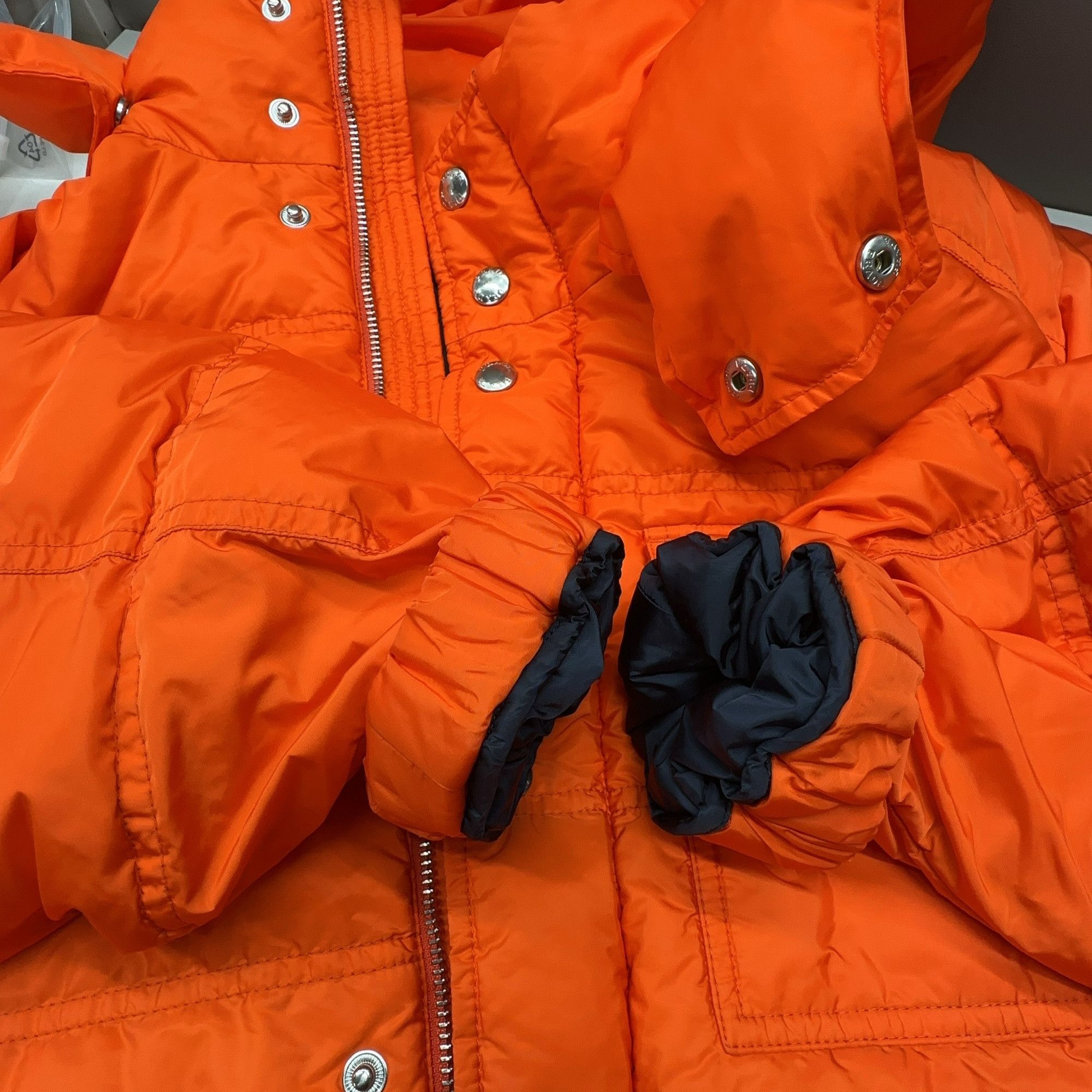 Prada Prada Orange Hooded Down Jacket Size 52 Size US L / EU 52-54 / 3 - 6 Thumbnail