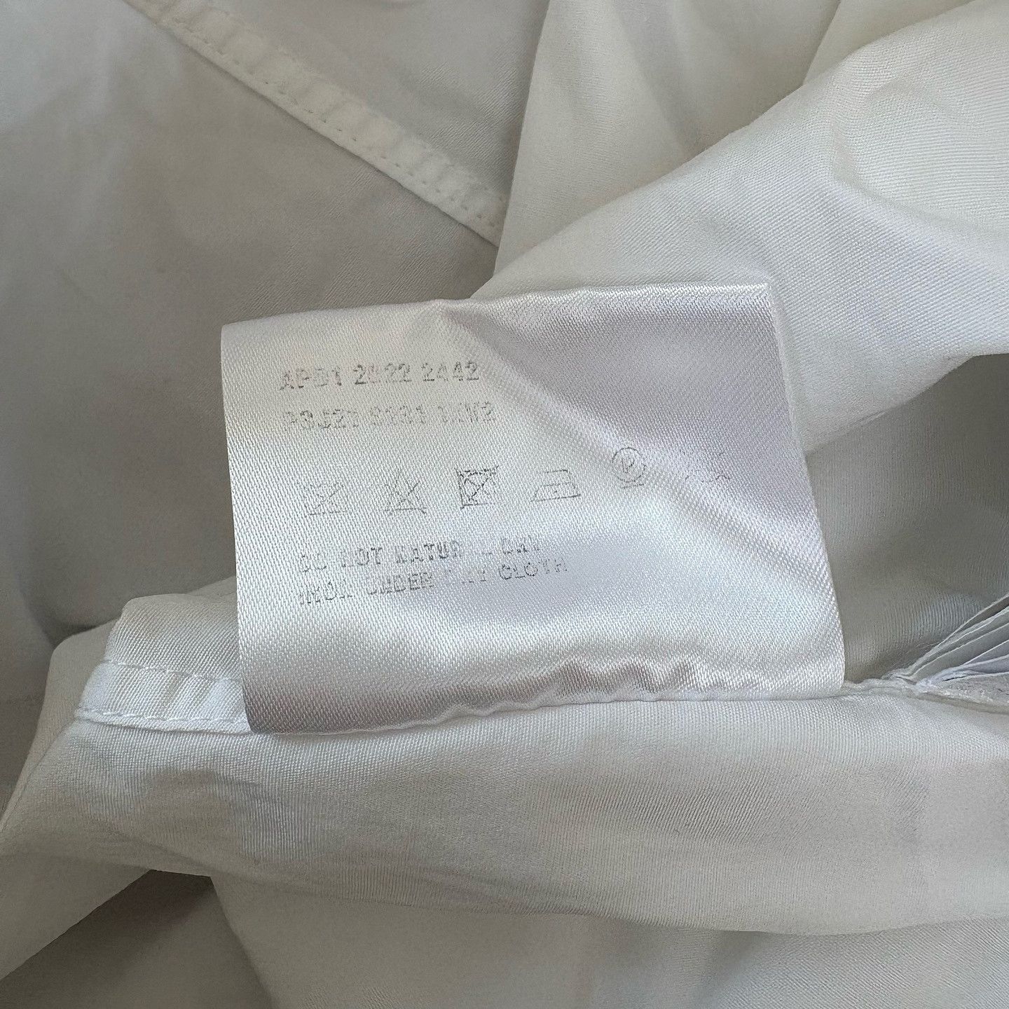 Prada Prada White Long Sleeve Collarless Button Up Shirt Size 38 Size XS / US 0-2 / IT 36-38 - 16 Thumbnail