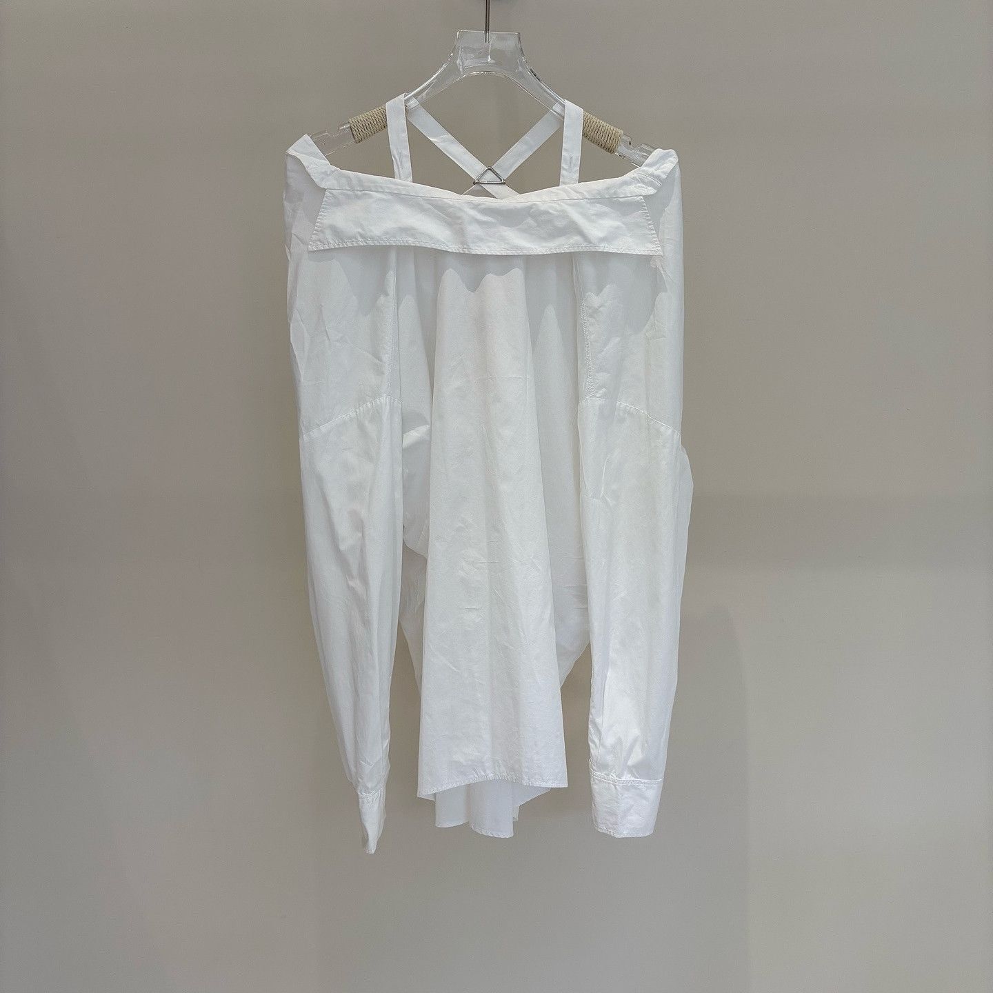 Prada Prada White Long Sleeve Collarless Button Up Shirt Size 38 Size XS / US 0-2 / IT 36-38 - 2 Thumbnail