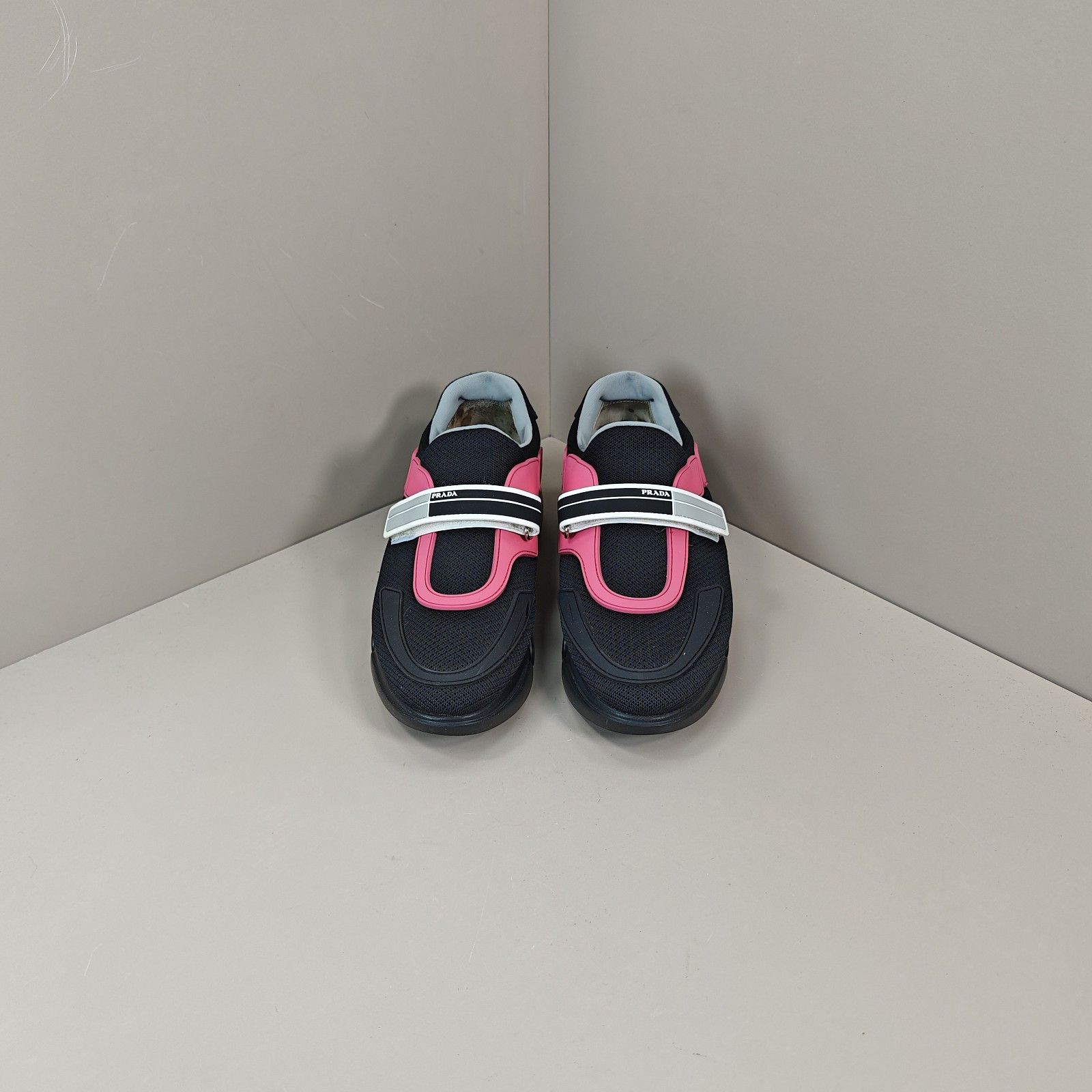 Prada Prada Pink Accent Low-Top Sneakers Size 35.5 Size US 5.5 / IT 35.5 - 2 Thumbnail