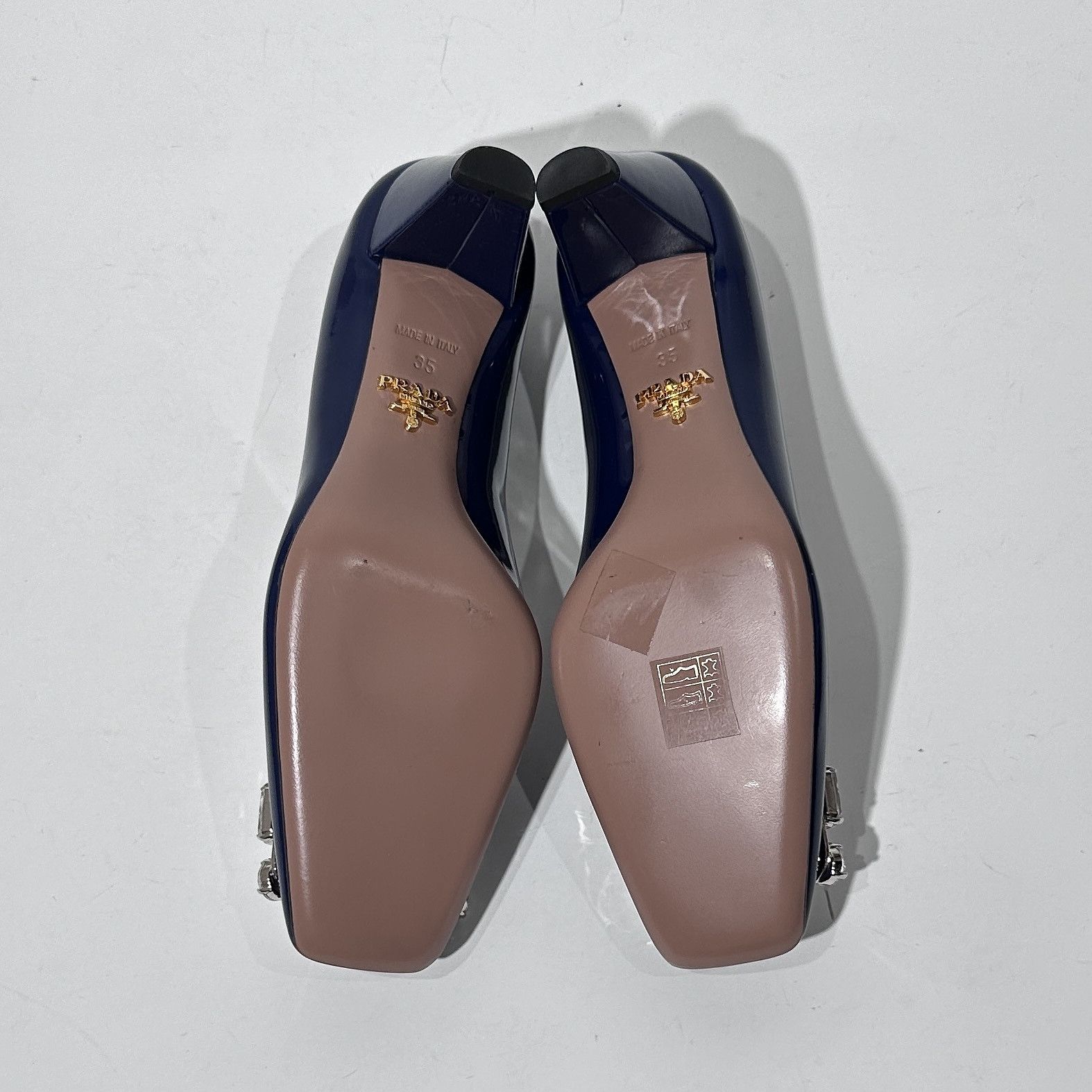 Prada Prada Crystal Buckle Patent Heels Size 35 Size US 5 / IT 35 - 4 Thumbnail
