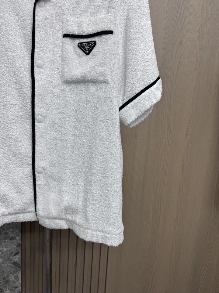Prada Prada Terry Cloth Shirt Size M Size US M / EU 48-50 / 2 - 7 Thumbnail