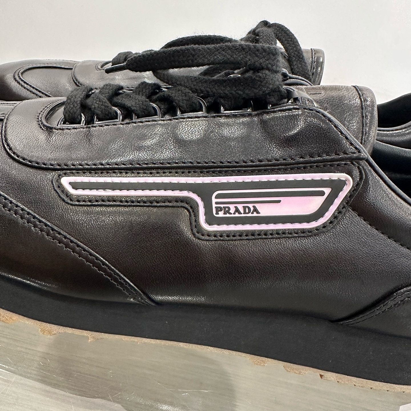 Prada Prada Leather Logo Low-Top Sneakers Size 9 Size US 9 / EU 42 - 10 Thumbnail