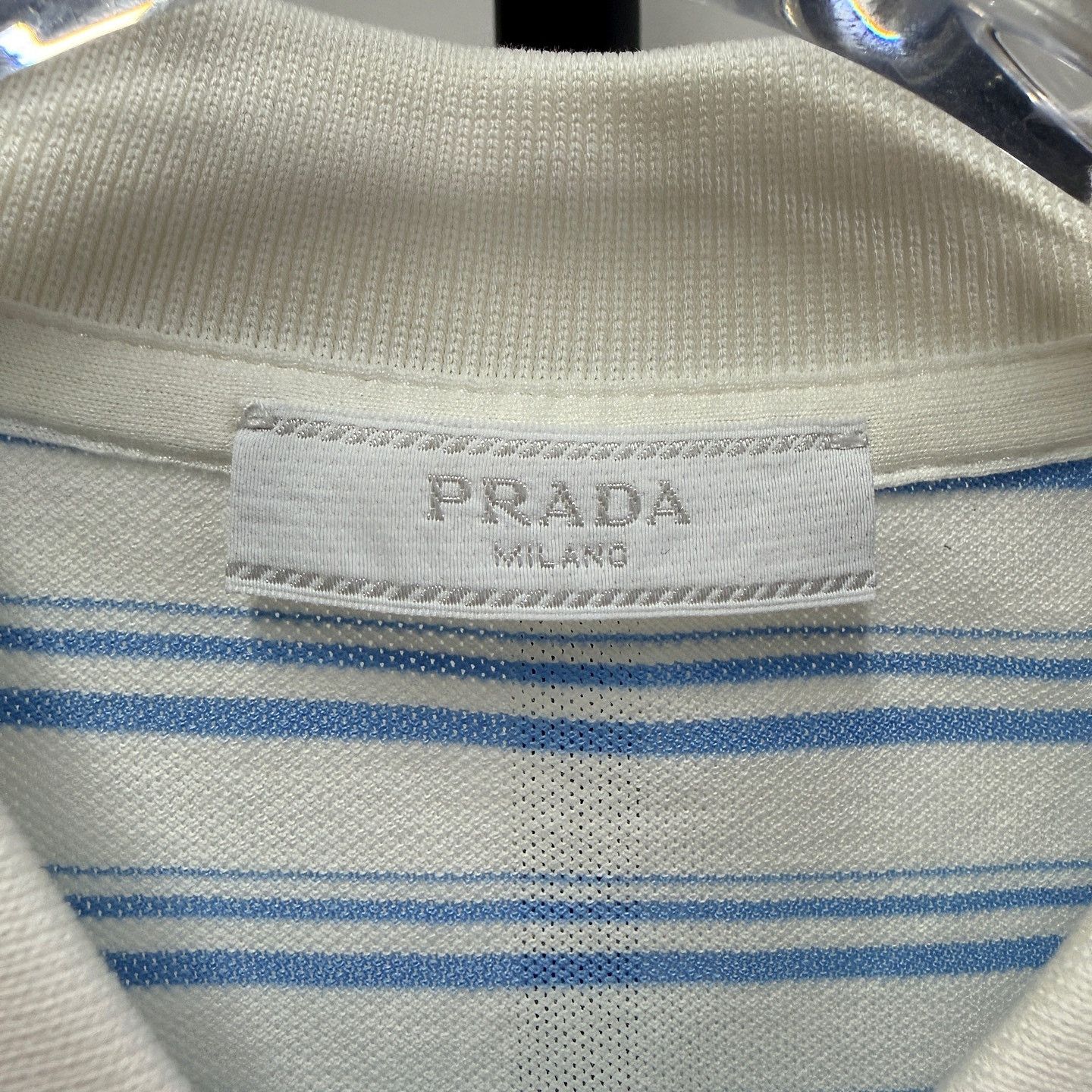 Prada Prada Striped Cotton Polo Shirt Size M Size US M / EU 48-50 / 2 - 3 Thumbnail
