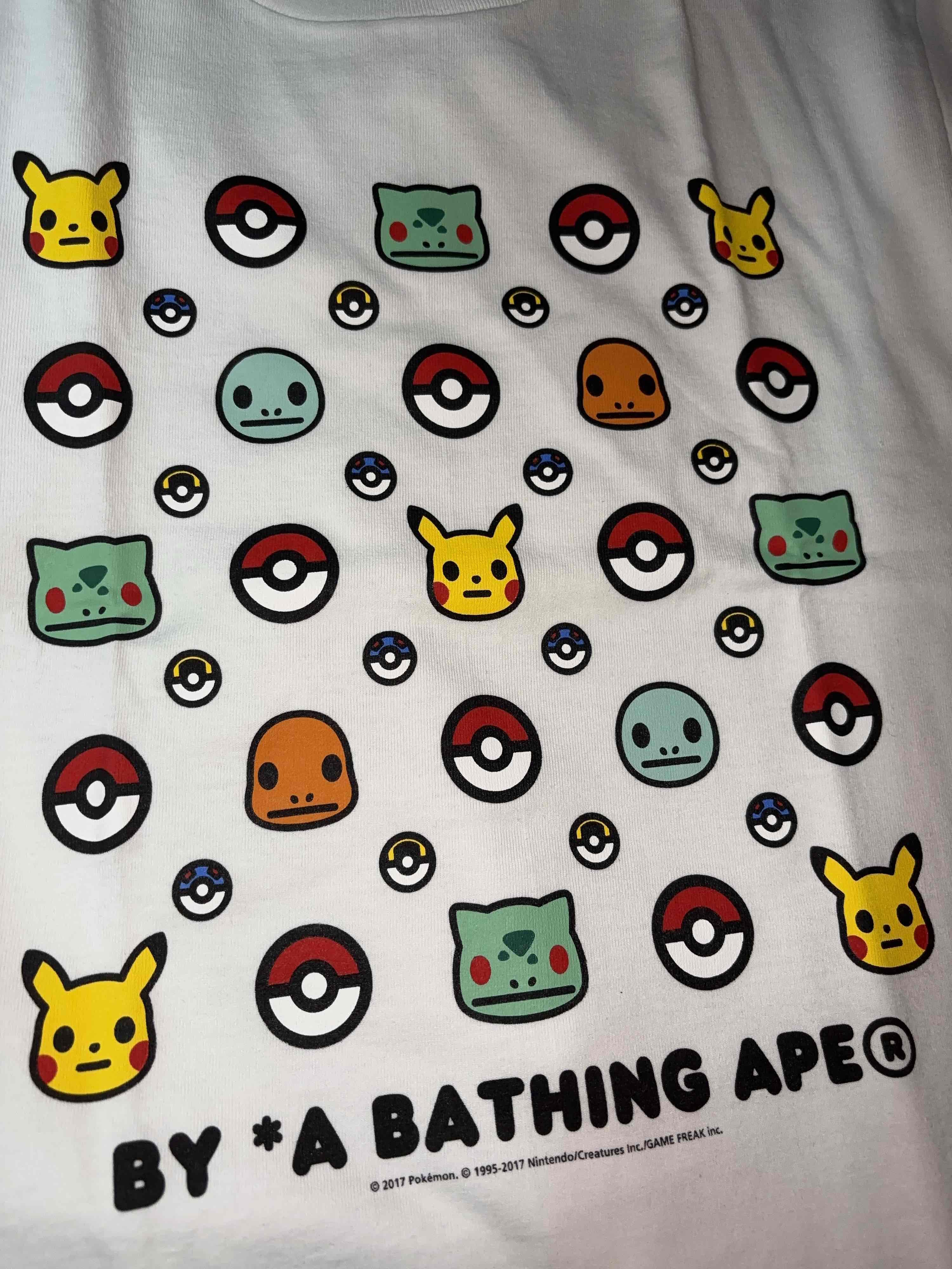 Bape A BATHING APE x Pokemon Graphic T-Shirt White Size M Size US M / EU 48-50 / 2 - 7 Thumbnail
