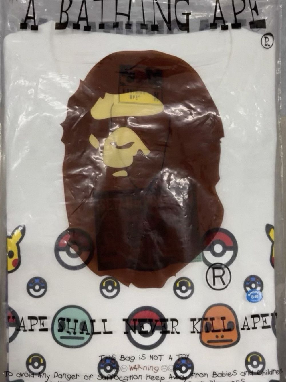 Bape A BATHING APE x Pokemon Graphic T-Shirt White Size M Size US M / EU 48-50 / 2 - 8 Thumbnail