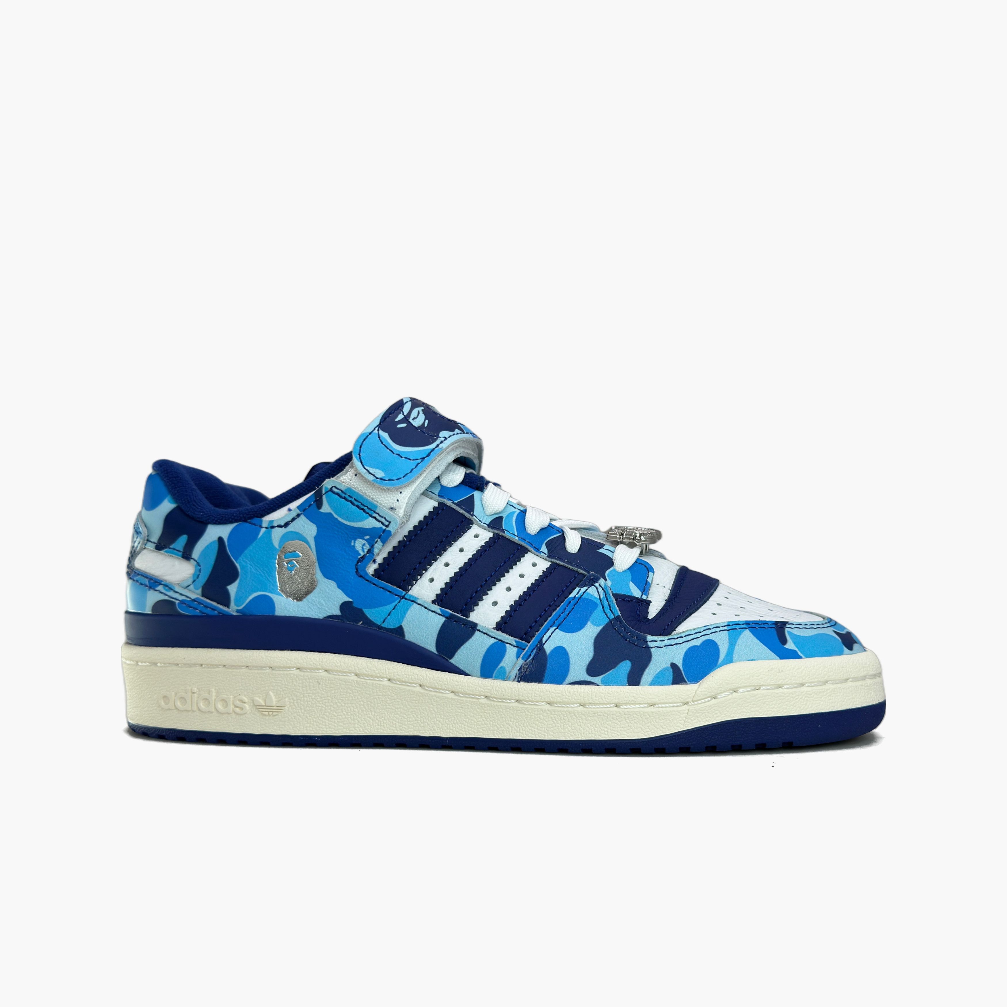 Adidas A BATHING APE x adidas Forum 84 Low Blue Camo Size 7 Size US 7 / EU 40 - 4 Thumbnail
