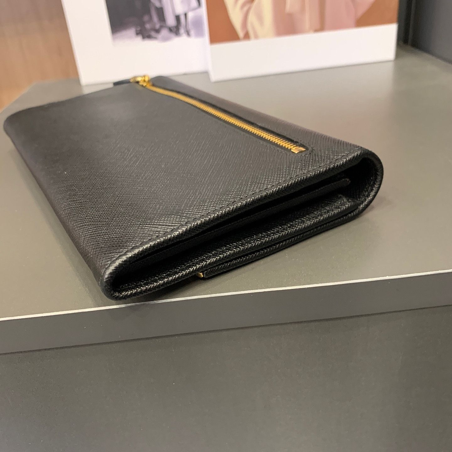 Prada Prada Saffiano Leather Flap Wallet Size ONE SIZE - 7 Thumbnail