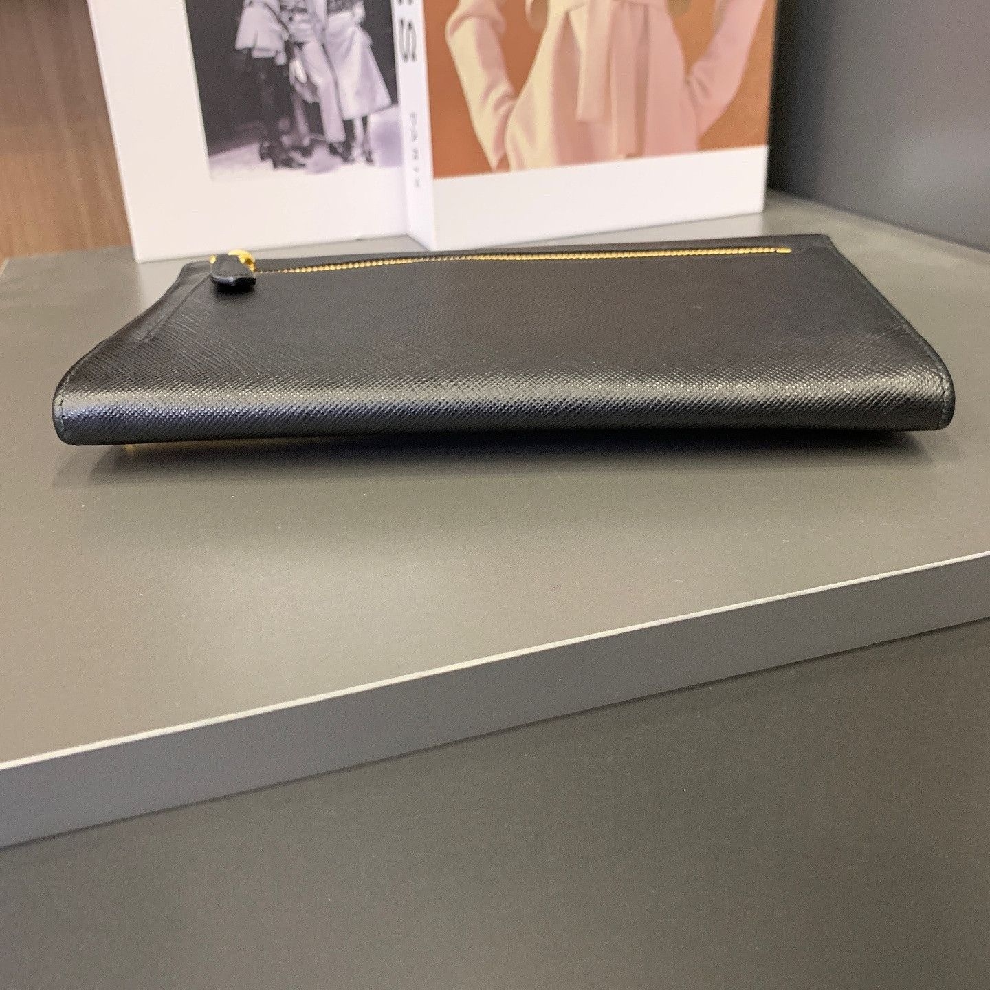 Prada Prada Saffiano Leather Flap Wallet Size ONE SIZE - 4 Thumbnail