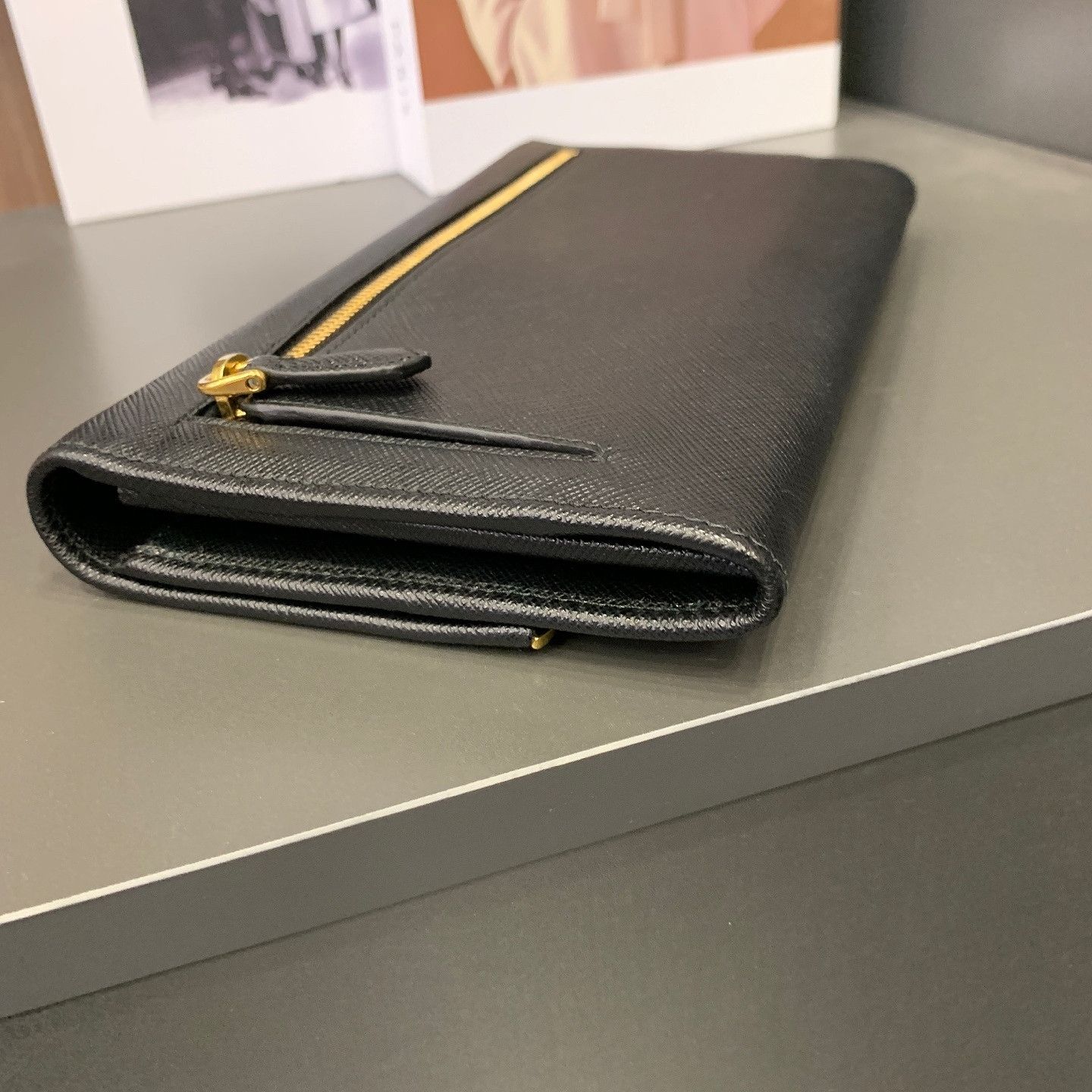Prada Prada Saffiano Leather Flap Wallet Size ONE SIZE - 6 Thumbnail