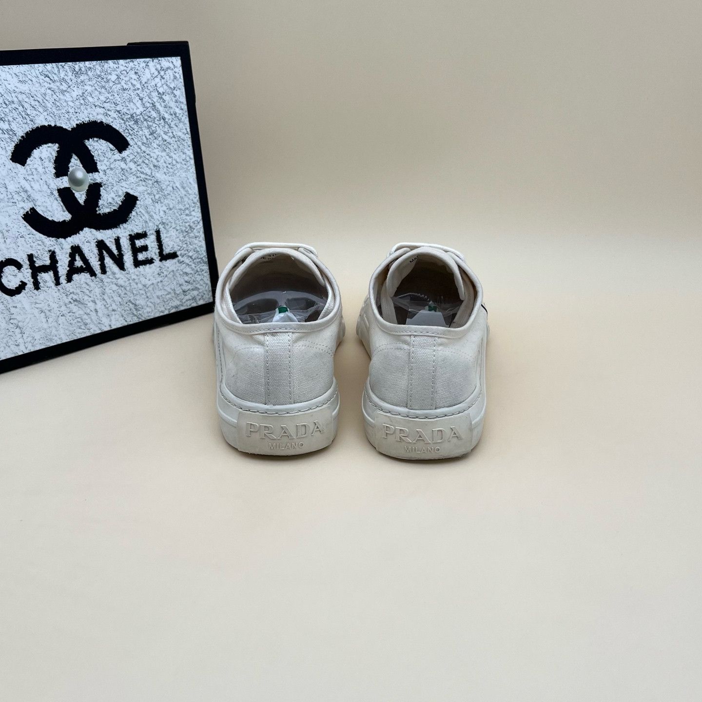 Prada Prada Canvas Low-Top Sneakers Size 36 Size US 6 / IT 36 - 3 Thumbnail
