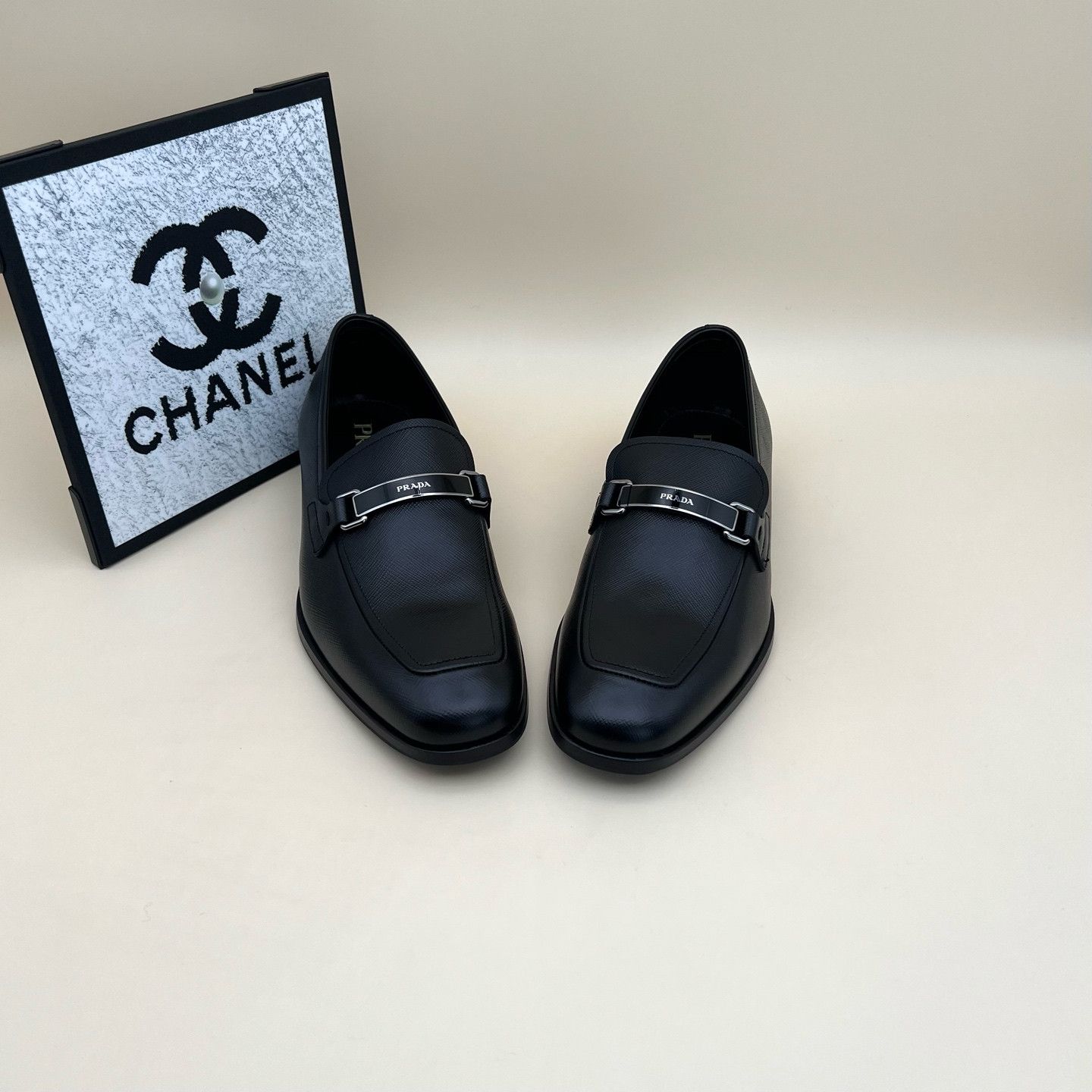 Prada Prada Saffiano Leather Logo Plaque Loafers US 6.5 Size US 6 / EU 39 - 2 Thumbnail