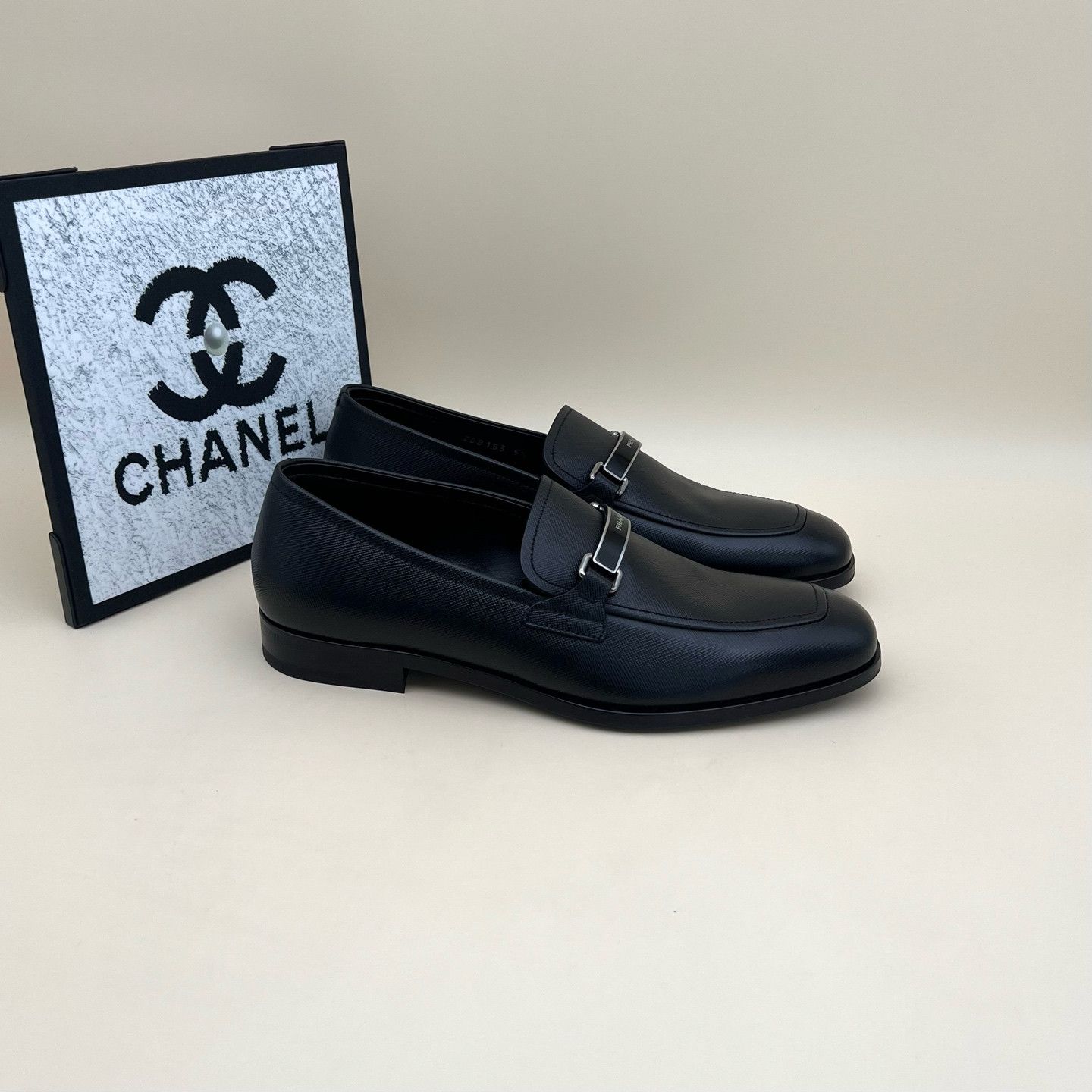 Prada Prada Saffiano Leather Logo Plaque Loafers US 6.5 Size US 6 / EU 39 - 7 Thumbnail