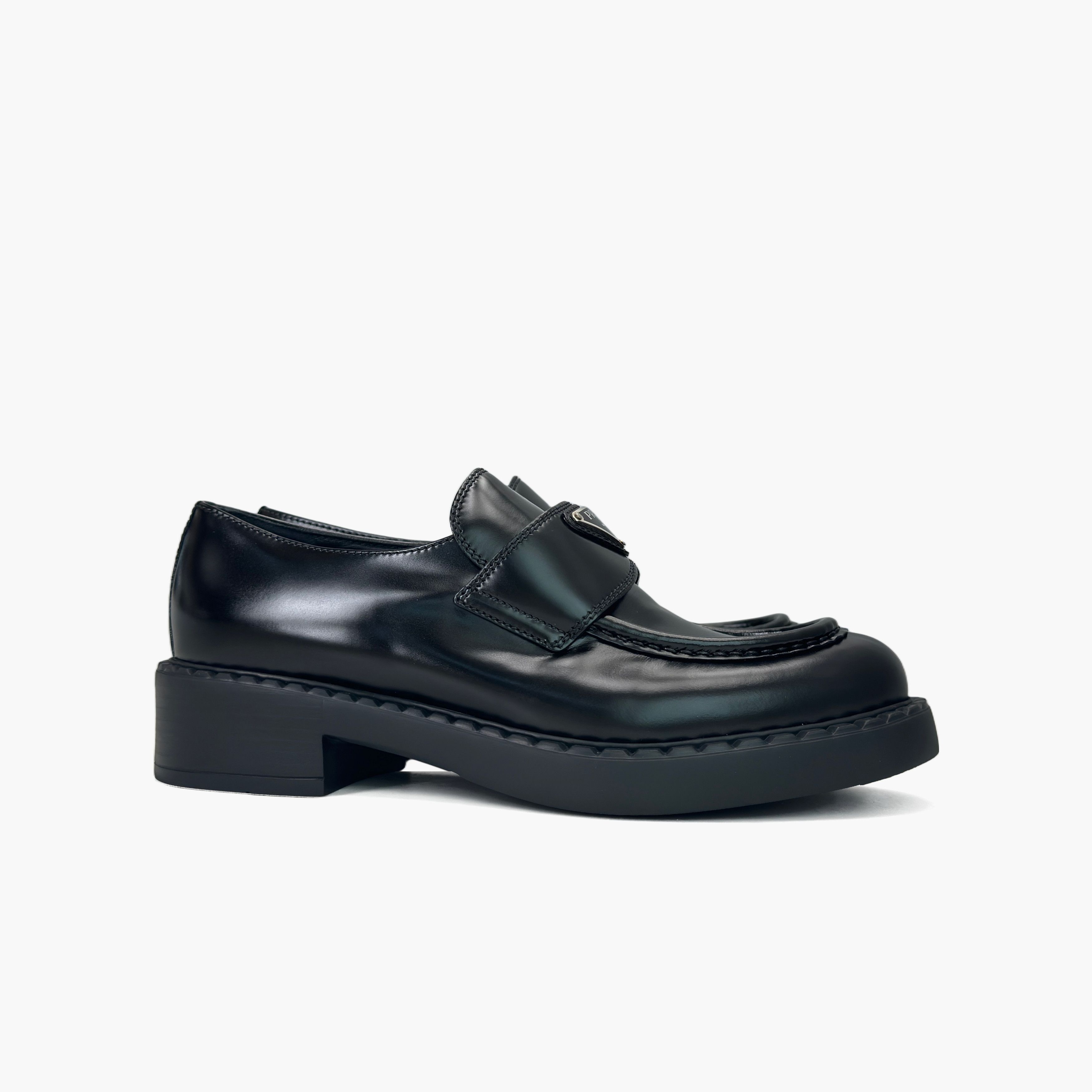 Prada Prada Chocolate Leather Platform Loafers Size 38.5 Size US 8.5 / IT 38.5 - 4 Thumbnail