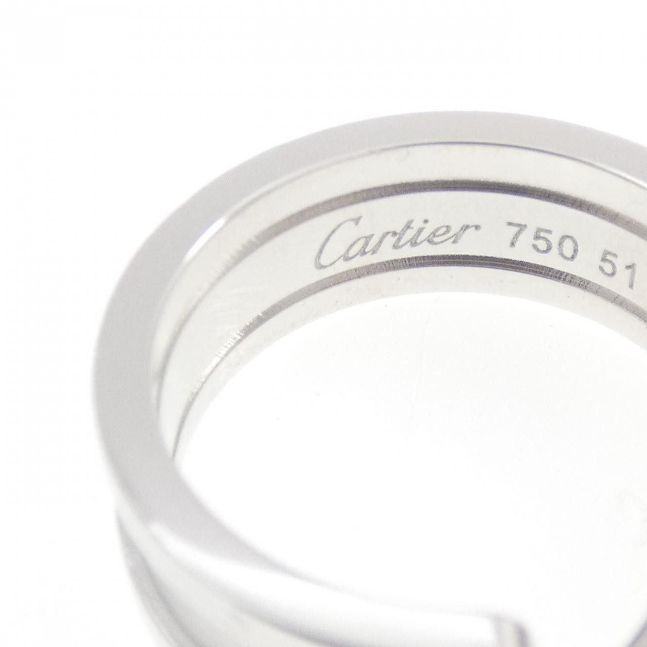 Cartier Cartier Cartier C2 Small 750 White Gold Ring Size 11 Precious Metal Ring B4040500 DUTY FREE for USA Size ONE SIZE - 4 Thumbnail
