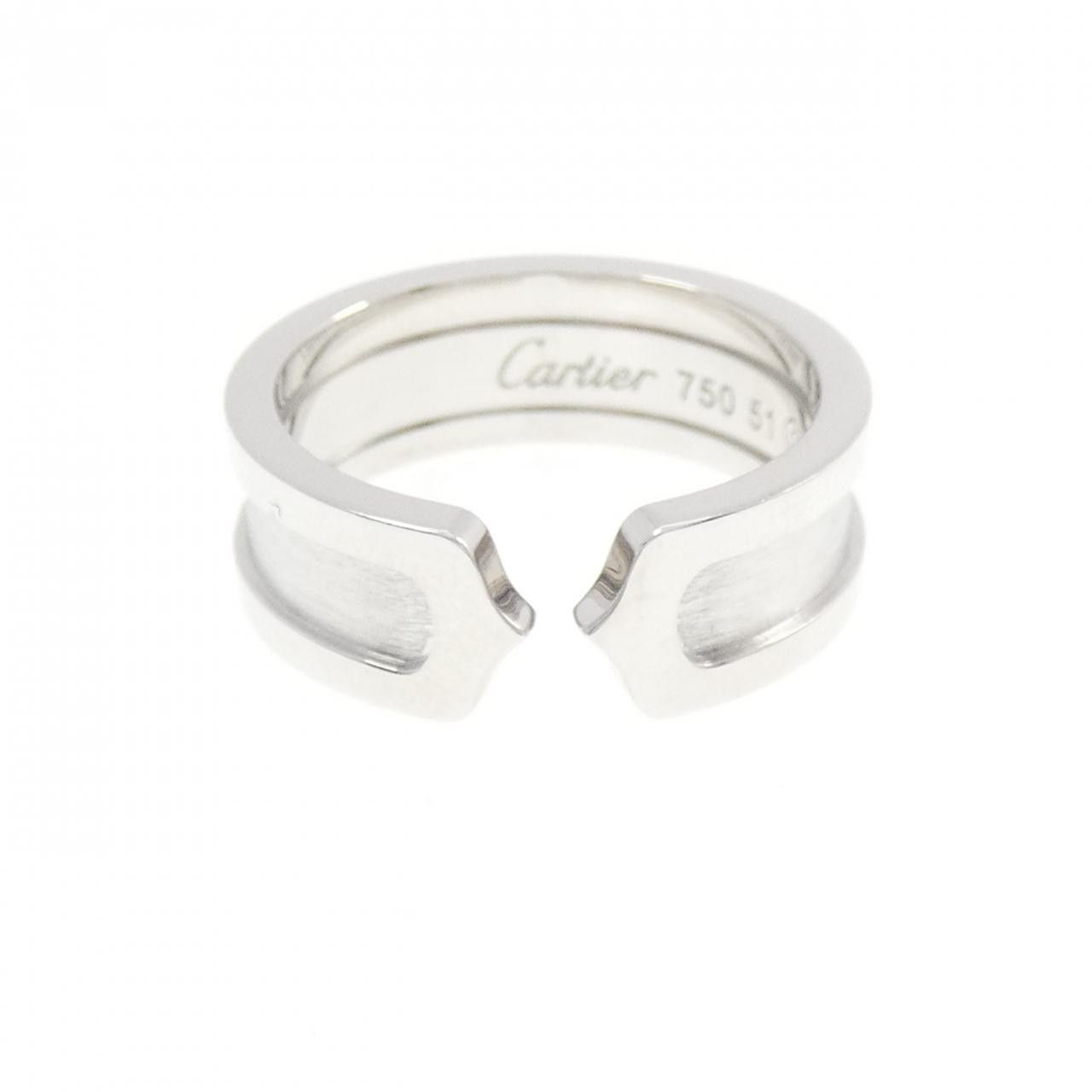 Cartier Cartier Cartier C2 Small 750 White Gold Ring Size 11 Precious Metal Ring B4040500 DUTY FREE for USA Size ONE SIZE - 2 Thumbnail