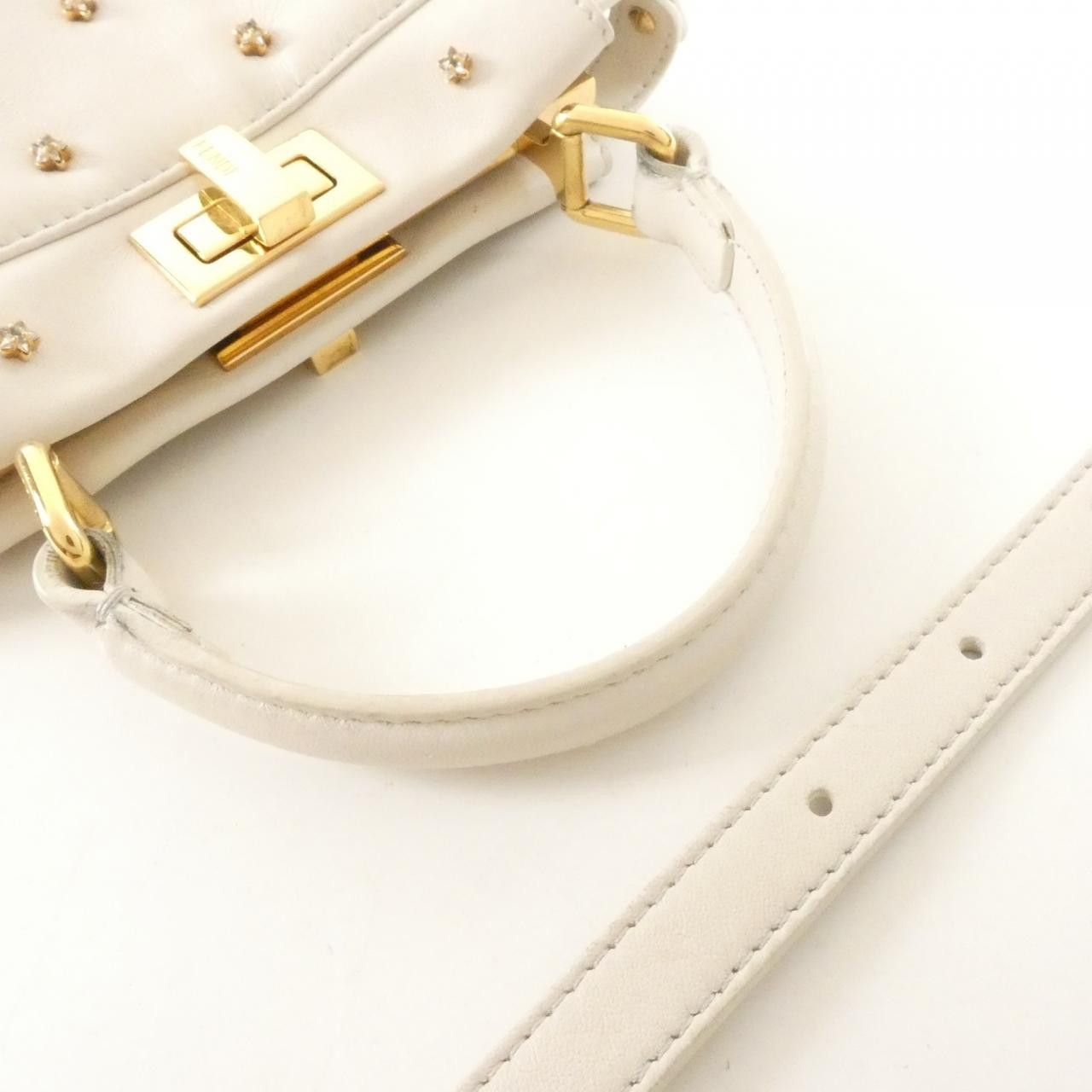 Fendi Fendi Fendi Peekaboo Mini Lambskin 2way Bag Leather Handbag 8BN309 A5P4 DUTY FREE for USA Size ONE SIZE - 7 Thumbnail