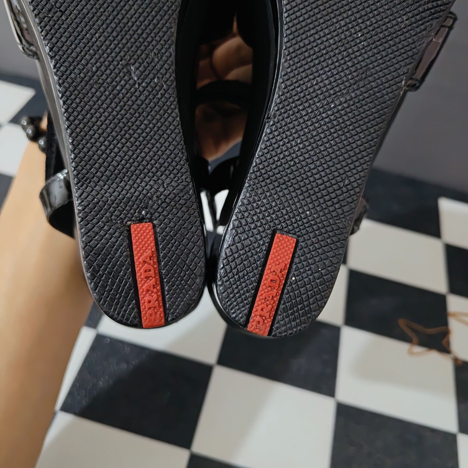 Prada Prada Black Wedge Sandals Size 36.5 Size US 6.5 / IT 36.5 - 7 Thumbnail