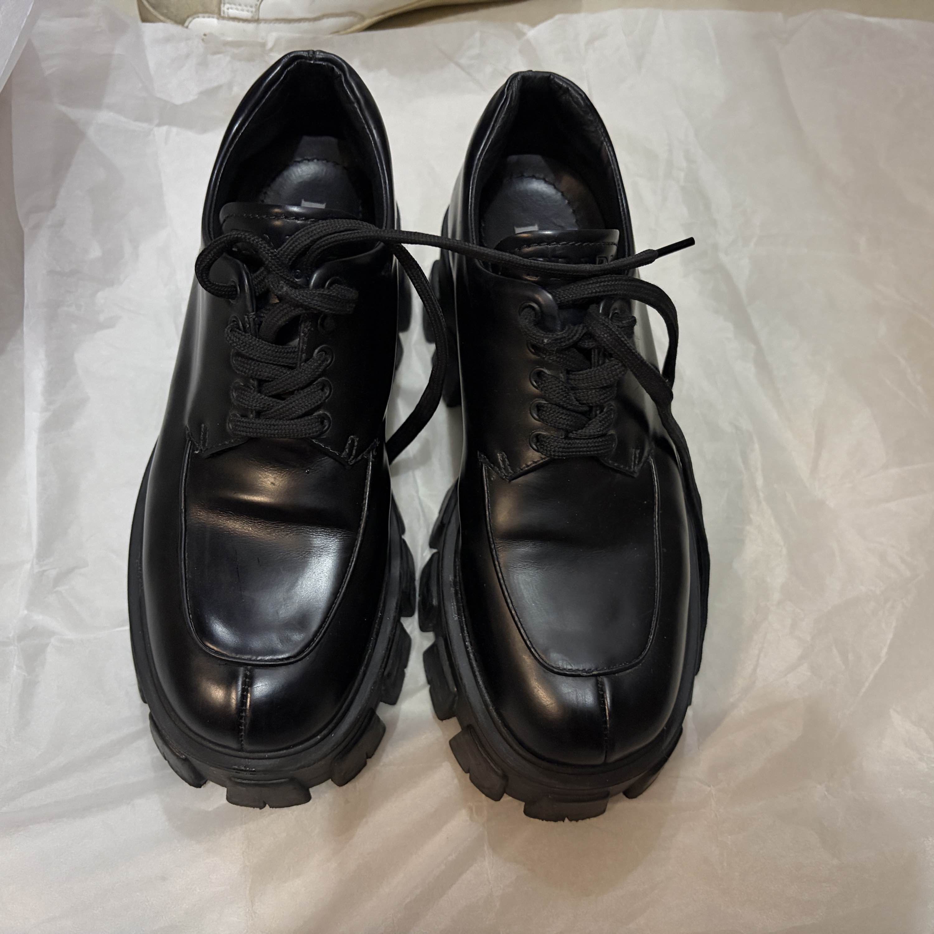 Prada Prada Monolith Leather Platform Shoes Size 37 Size US 7 / IT 37 - 2 Thumbnail