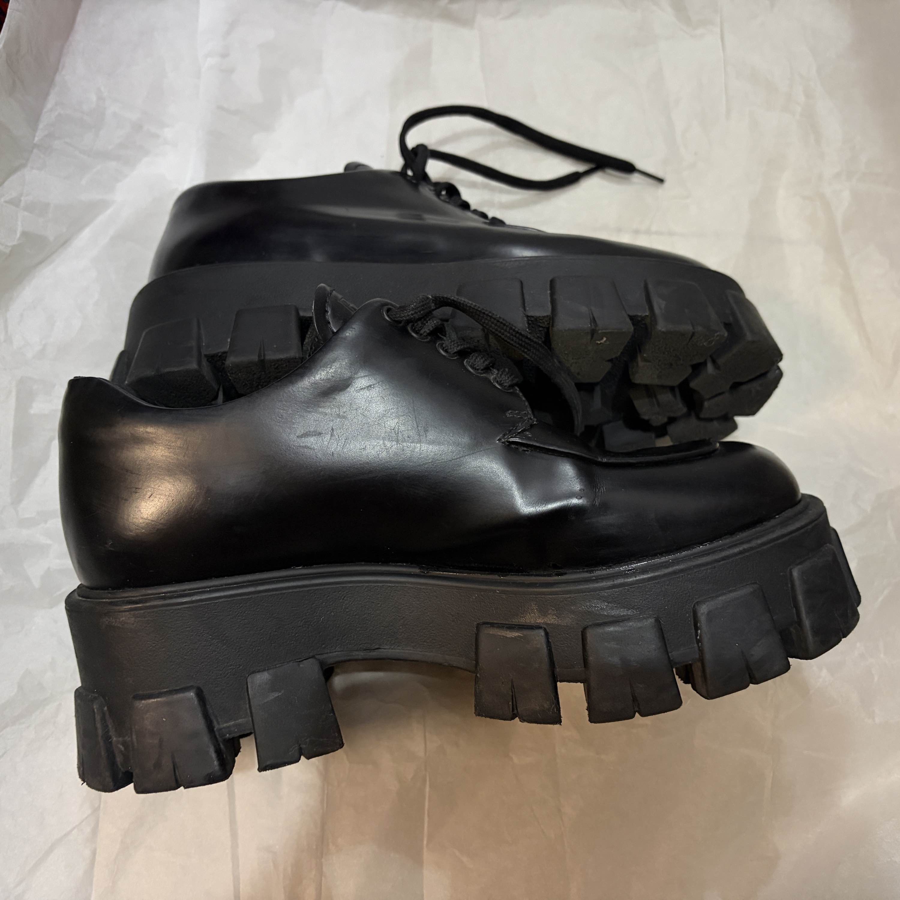 Prada Prada Monolith Leather Platform Shoes Size 37 Size US 7 / IT 37 - 7 Thumbnail