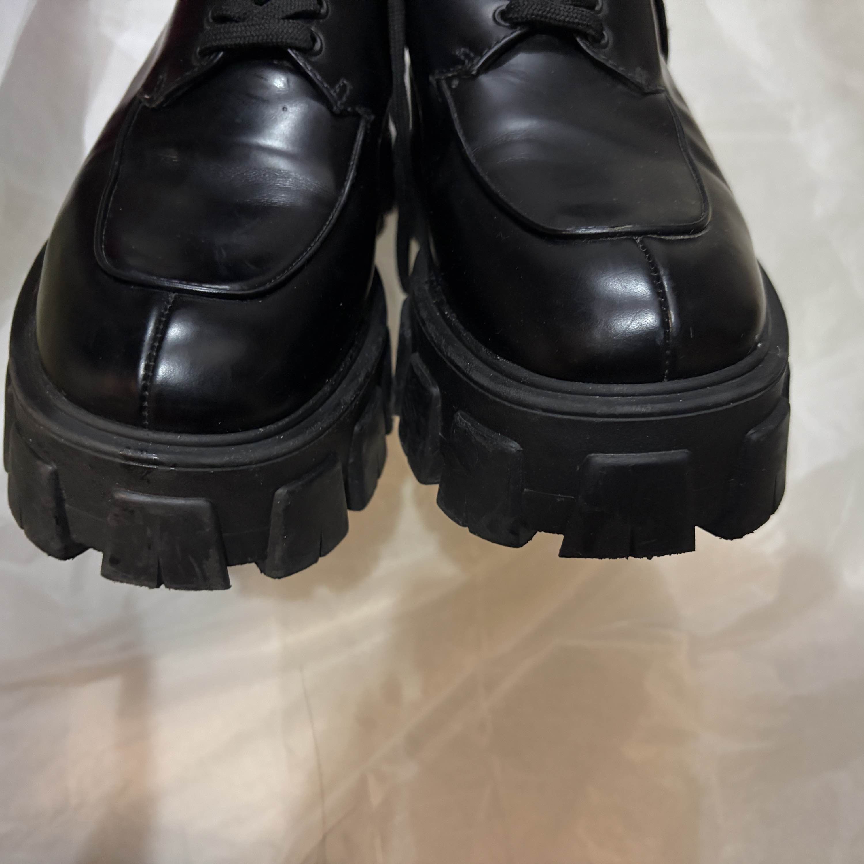 Prada Prada Monolith Leather Platform Shoes Size 37 Size US 7 / IT 37 - 8 Thumbnail