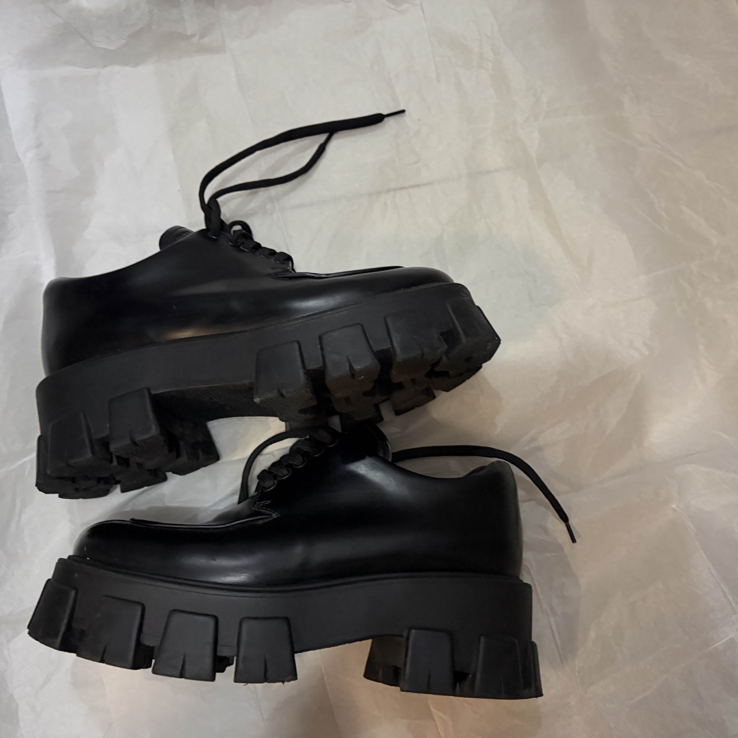 Prada Prada Monolith Leather Platform Shoes Size 37 Size US 7 / IT 37 - 10 Thumbnail