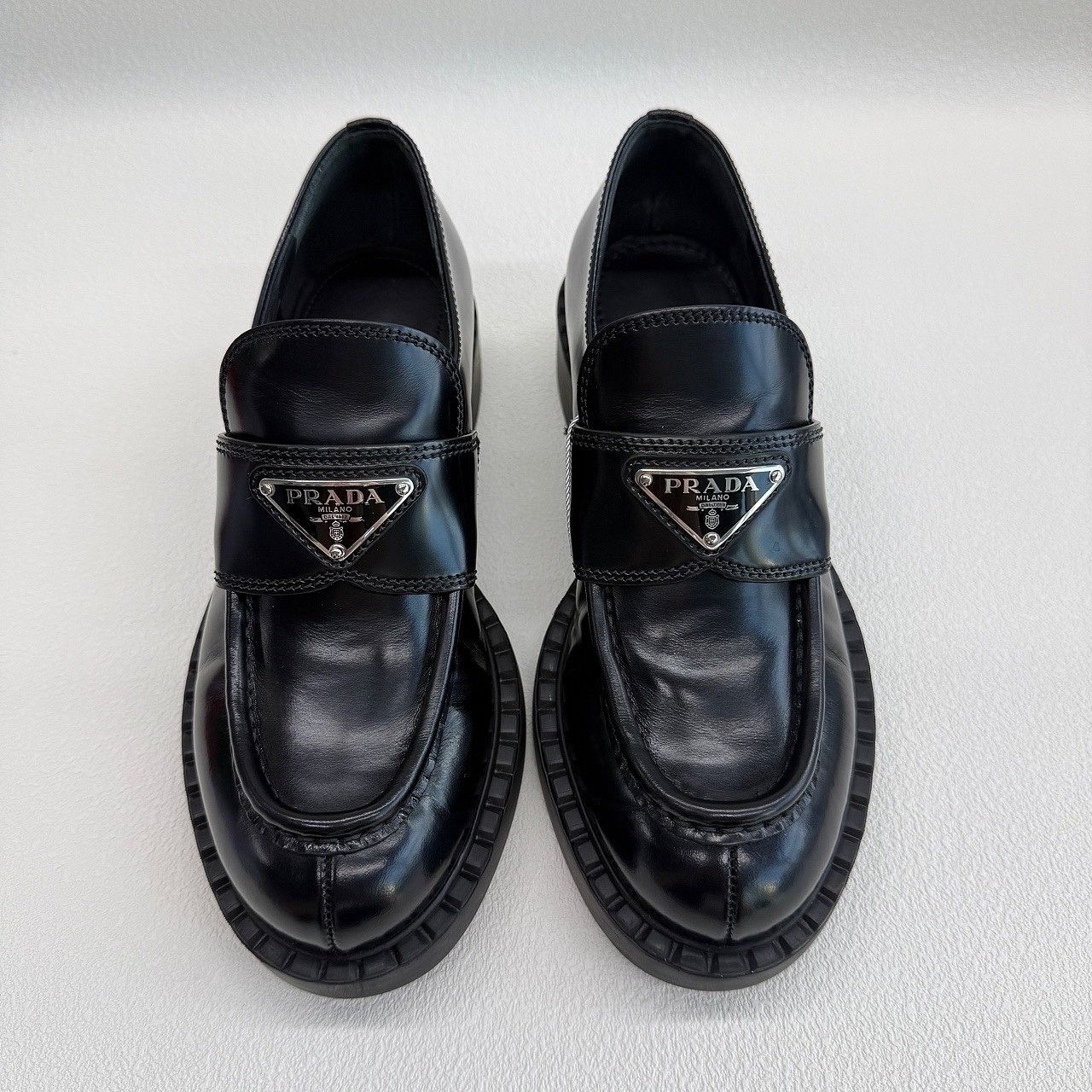 Prada Prada Chocolate Leather Loafers Size 35 Size US 5 / IT 35 - 2 Thumbnail