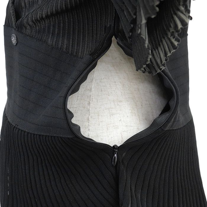 Chanel Chanel Chanel Rib Knit Tulle Pleated Dress Textile Dresses P30389 DUTY FREE for USA Size ONE SIZE - 7 Thumbnail