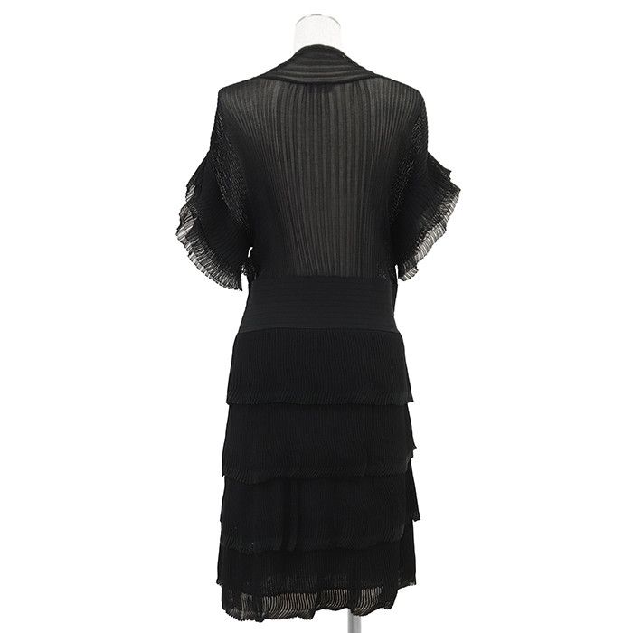 Chanel Chanel Chanel Rib Knit Tulle Pleated Dress Textile Dresses P30389 DUTY FREE for USA Size ONE SIZE - 8 Thumbnail